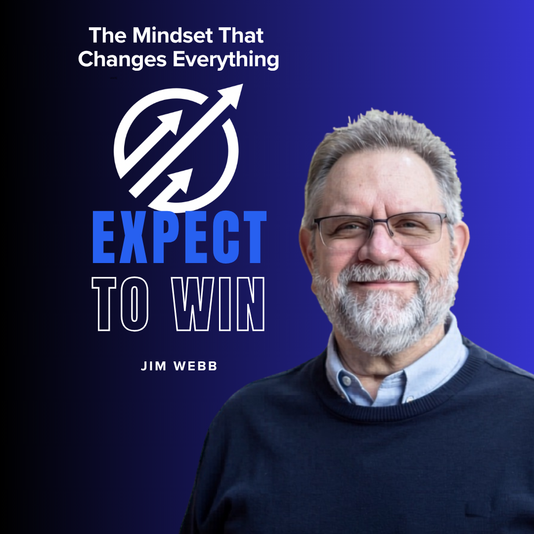 Expect to Win Book Cover with Jim Webb Headshot Photo
