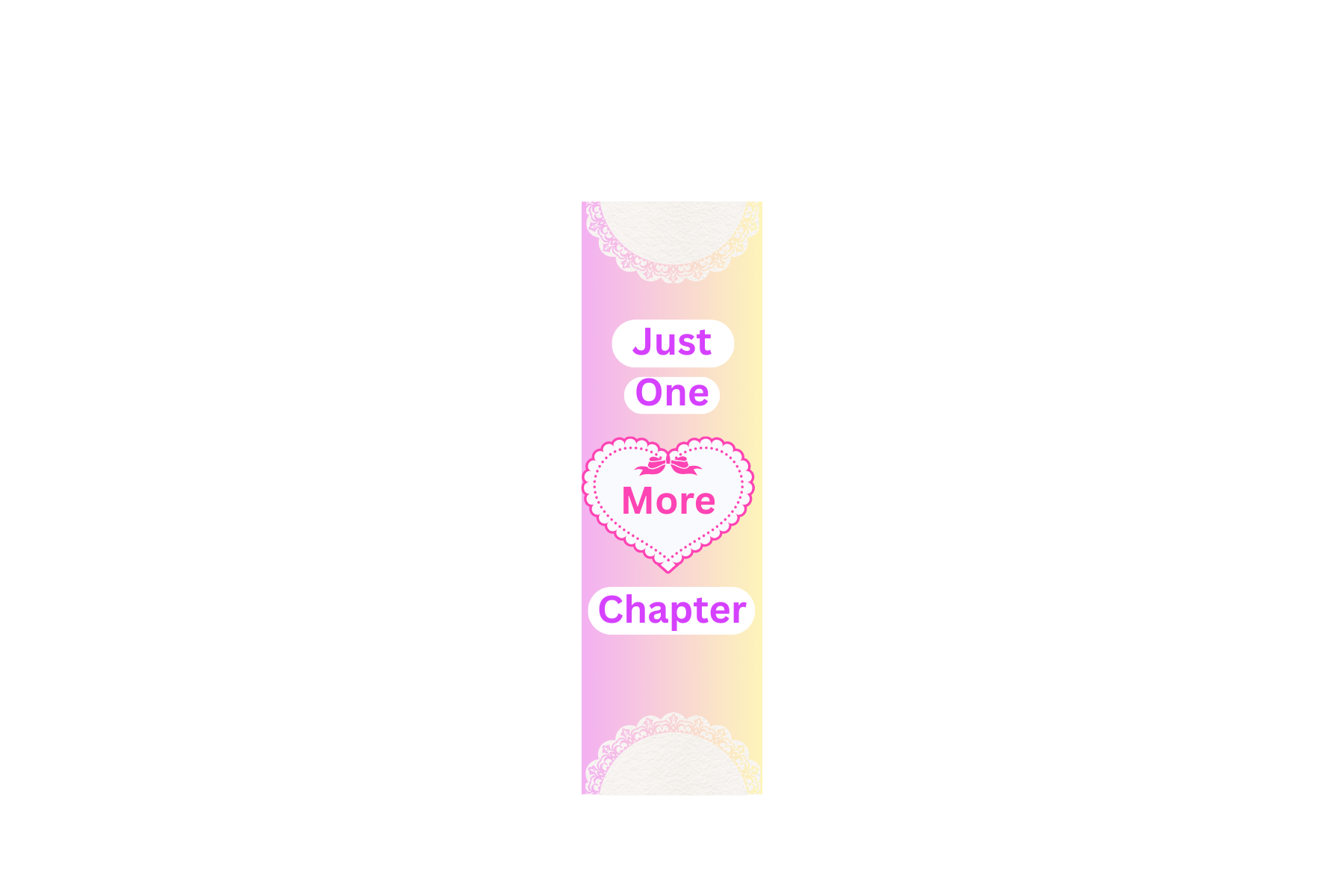'Just One More Chapter' Bookmark