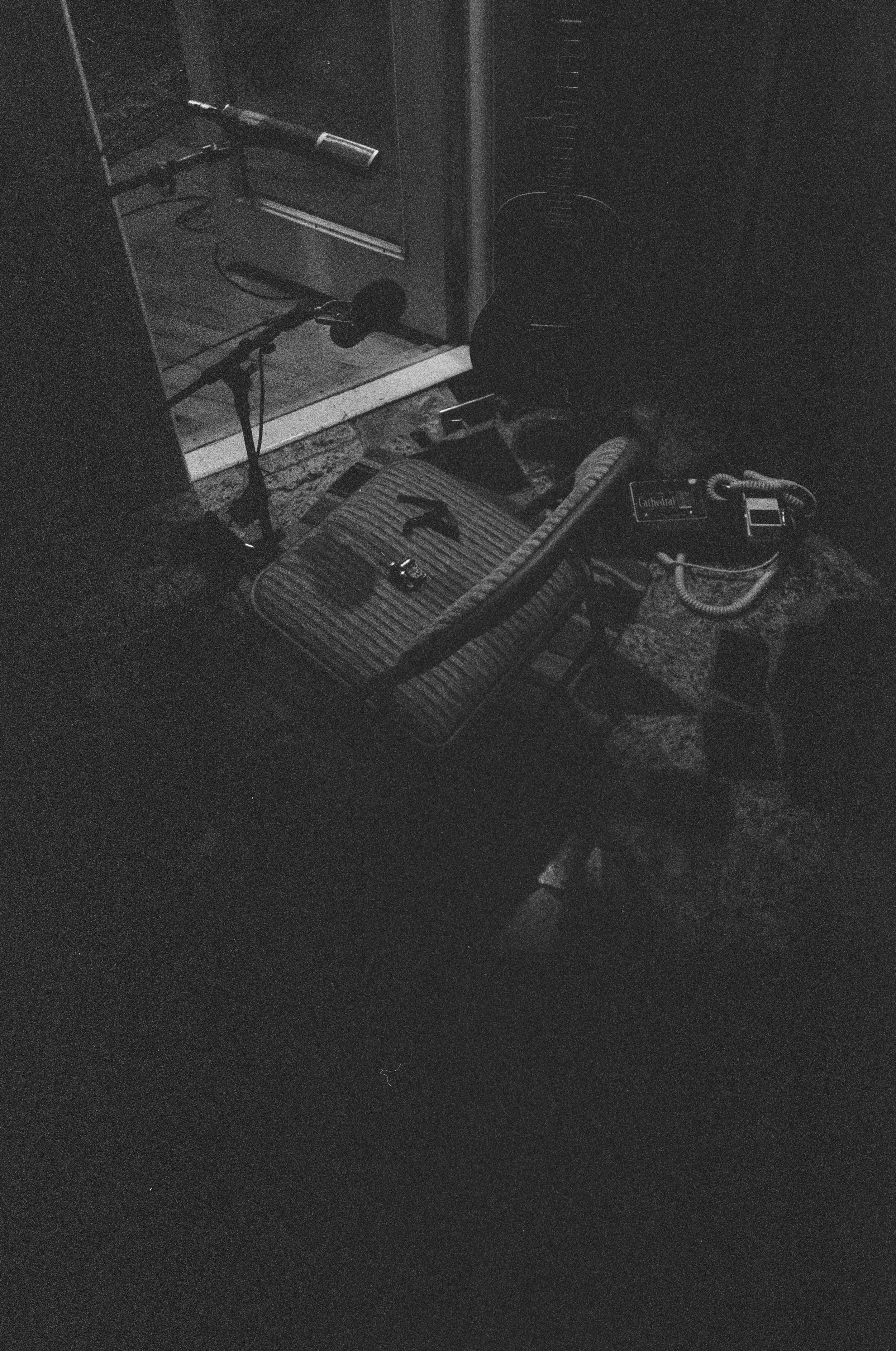 My cubby hole where I did all my recording with the band. Isolation for isolating sounds.