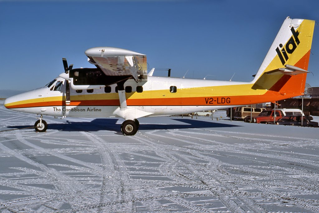 V2-LDG   DHC-6-300   LIAT
Calgary-Int'l, AB   15-Dec-1986  Anthony J. Hickey Photo ©