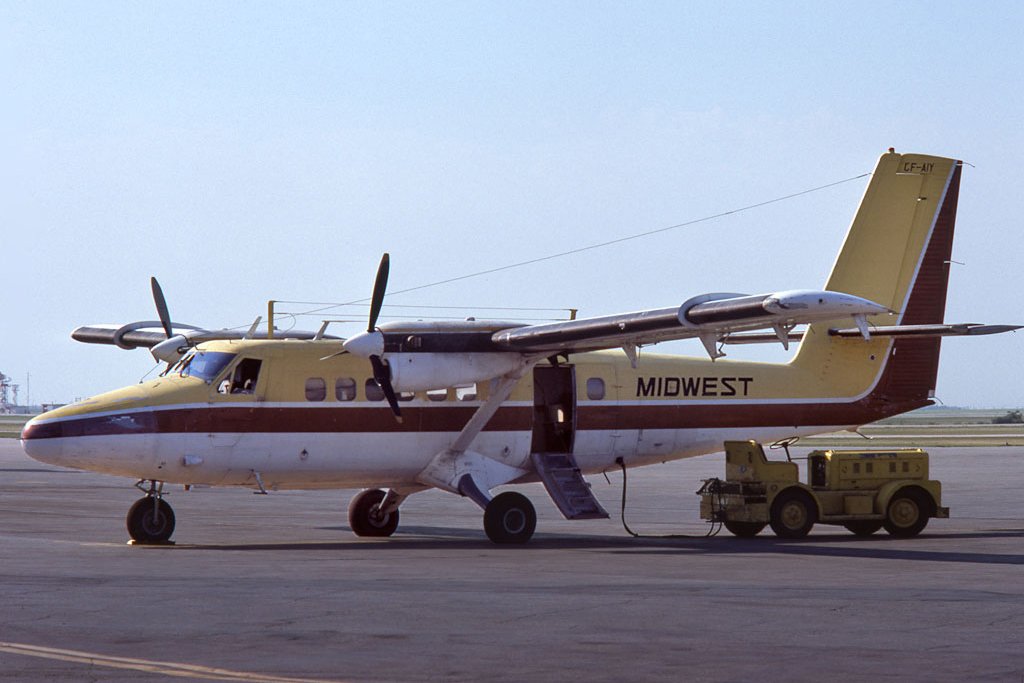 CF-AIY  DHC-6-200  Midwest Aviation
Unknown Location  Sep-1975  Photographer Unknown