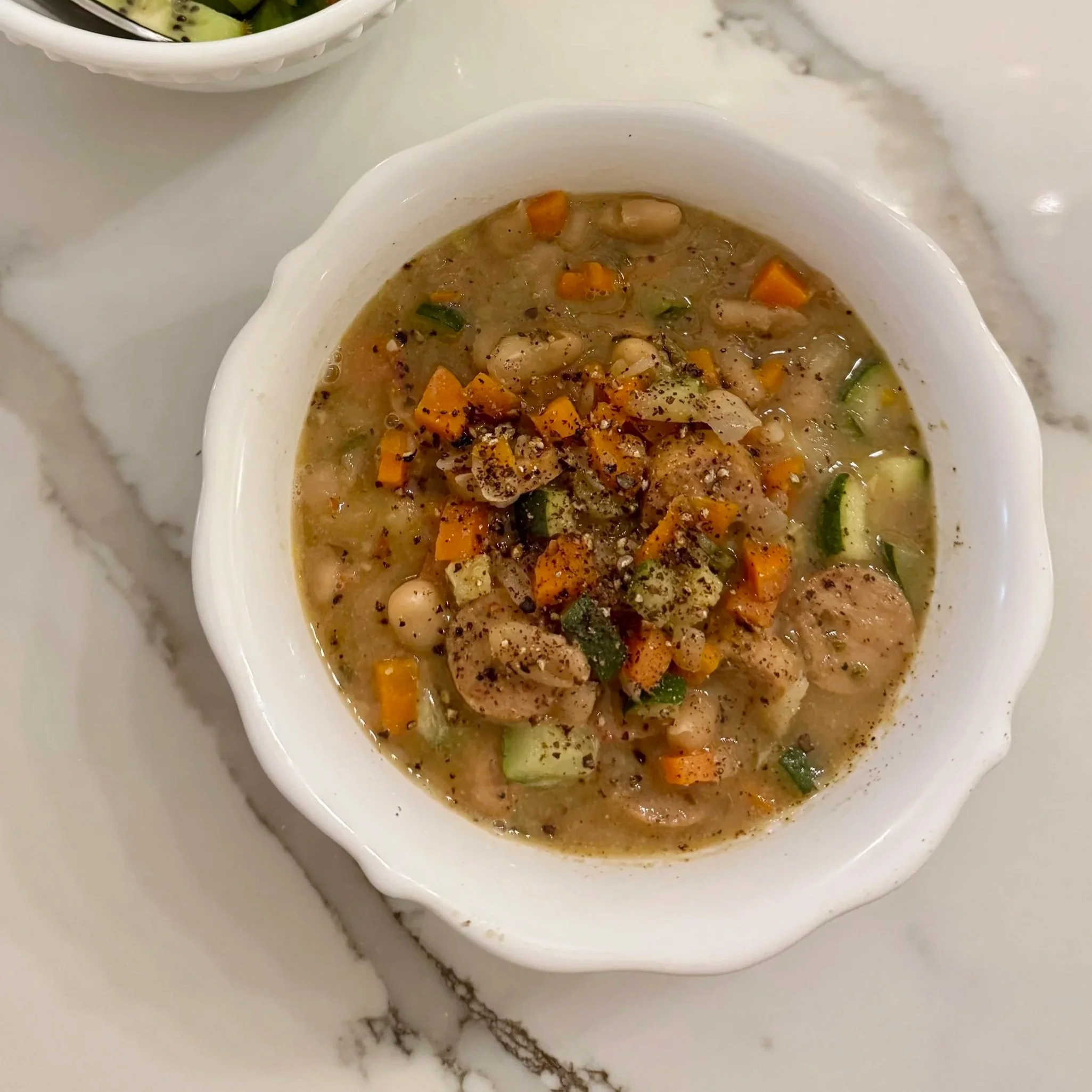 Italian Sausage, White Bean &amp; Zucchini Soup