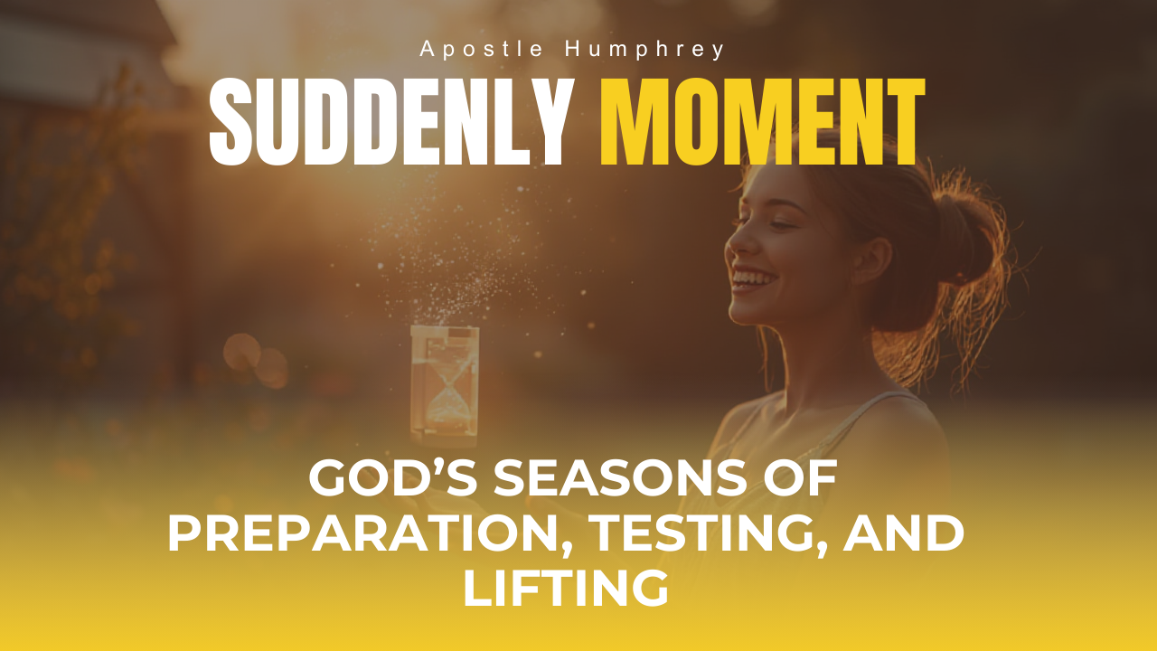 Suddenly Moments: God’s Seasons of Preparation, Testing, and Lifting 