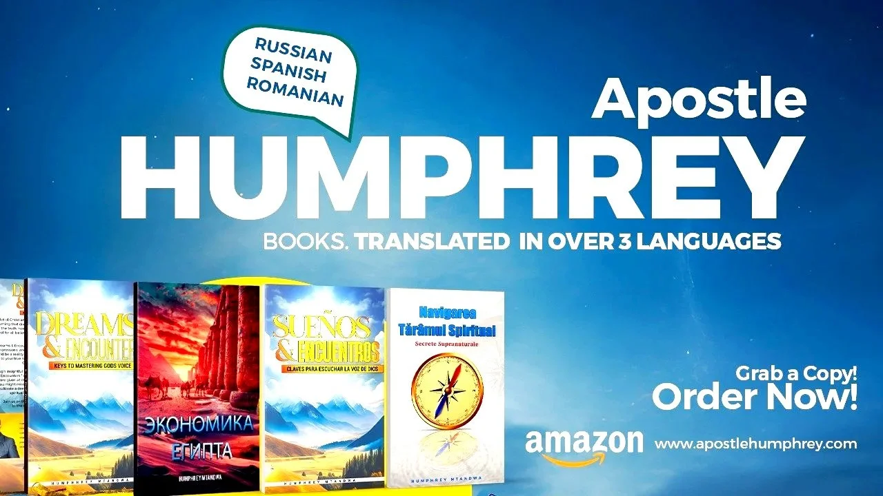 Isikhangiso sezincwadi zika-Apostle Humphrey, ezitholakala ngezilimi eziningi, okuhlanganisa nezihloko zesiNgisi, iSpanishi, nesiRomanian, ezinophawu lwe-Amazon nesixhumanisi sewebhusayithi.