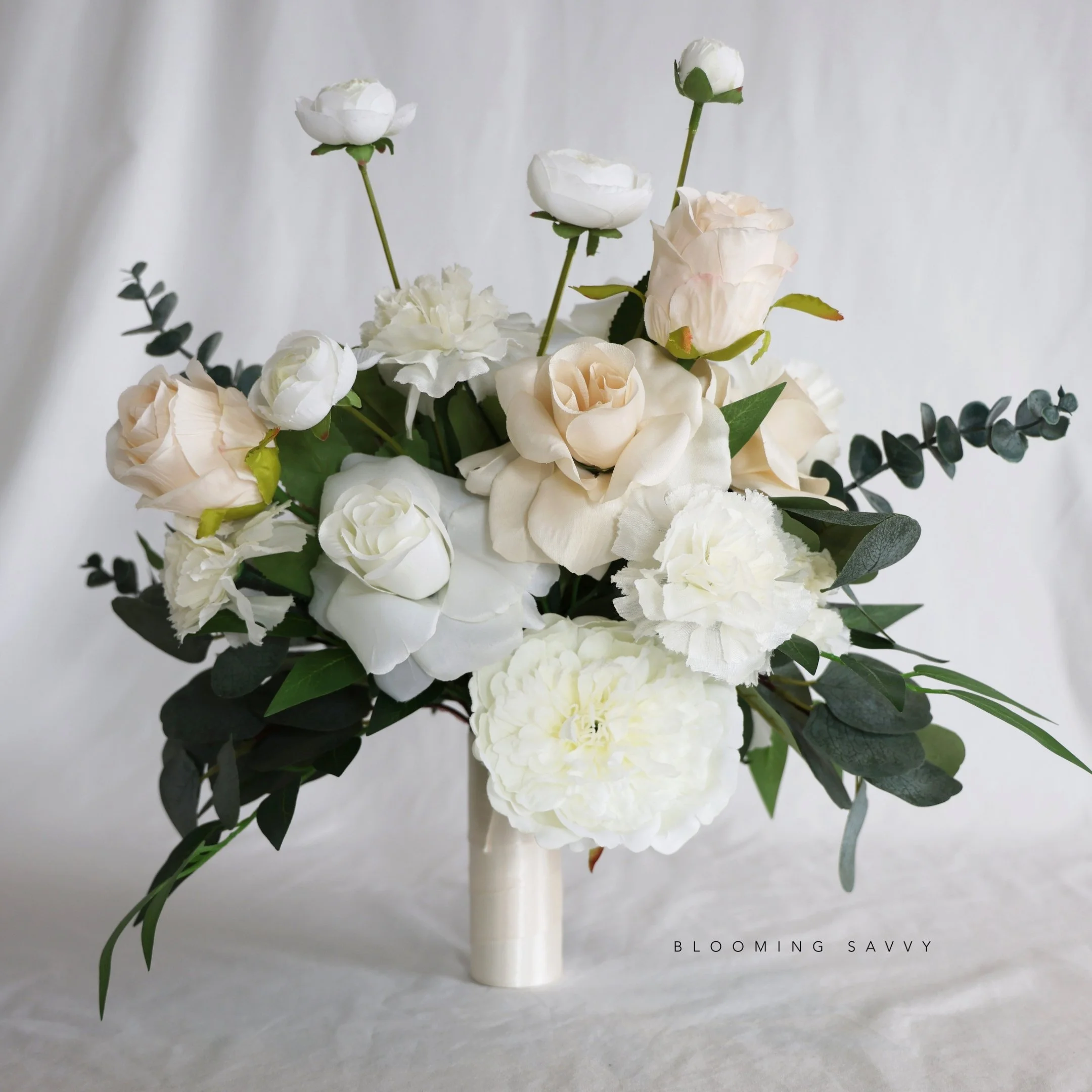 How To Make a Classic Faux Floral Bridal Bouquet