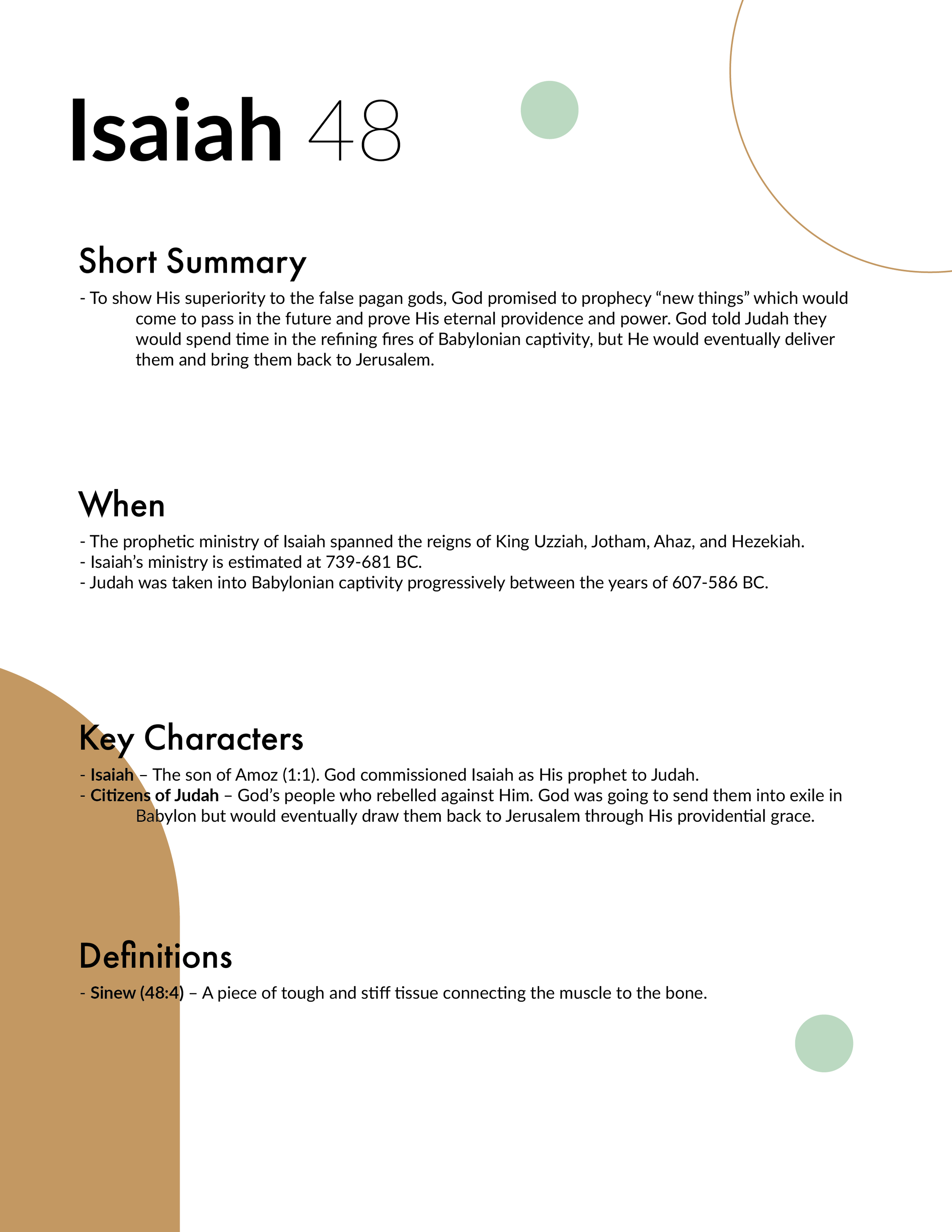 Isaiah 48 Bible Study and Explanation