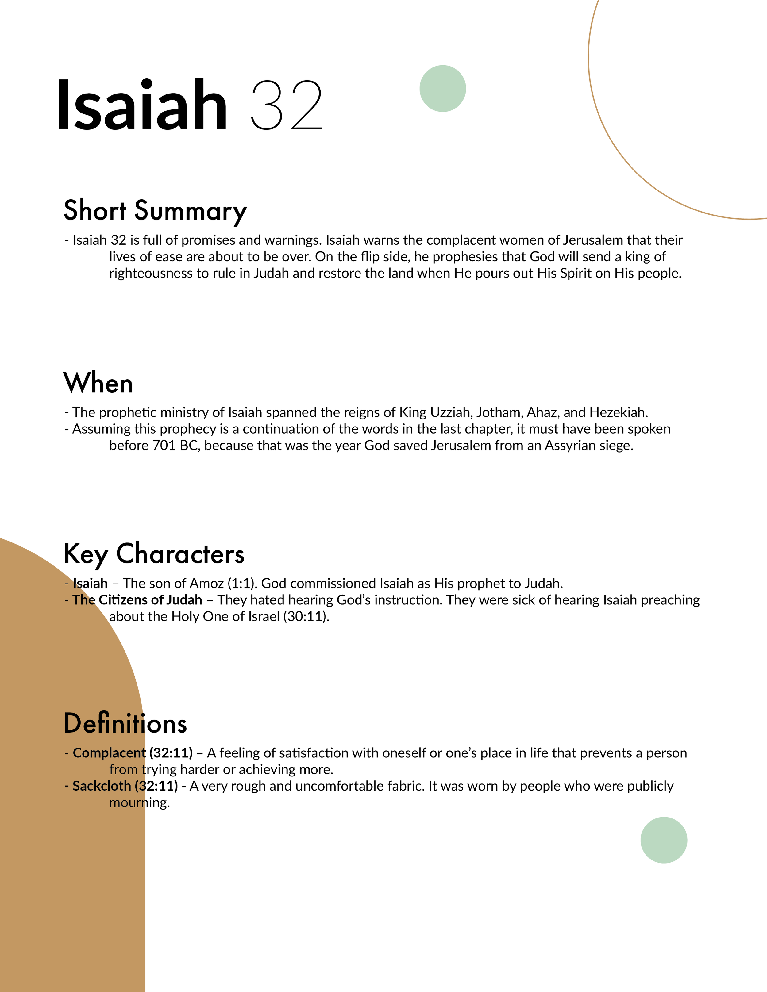 Isaiah 32 - Bible Study in 5 Minutes