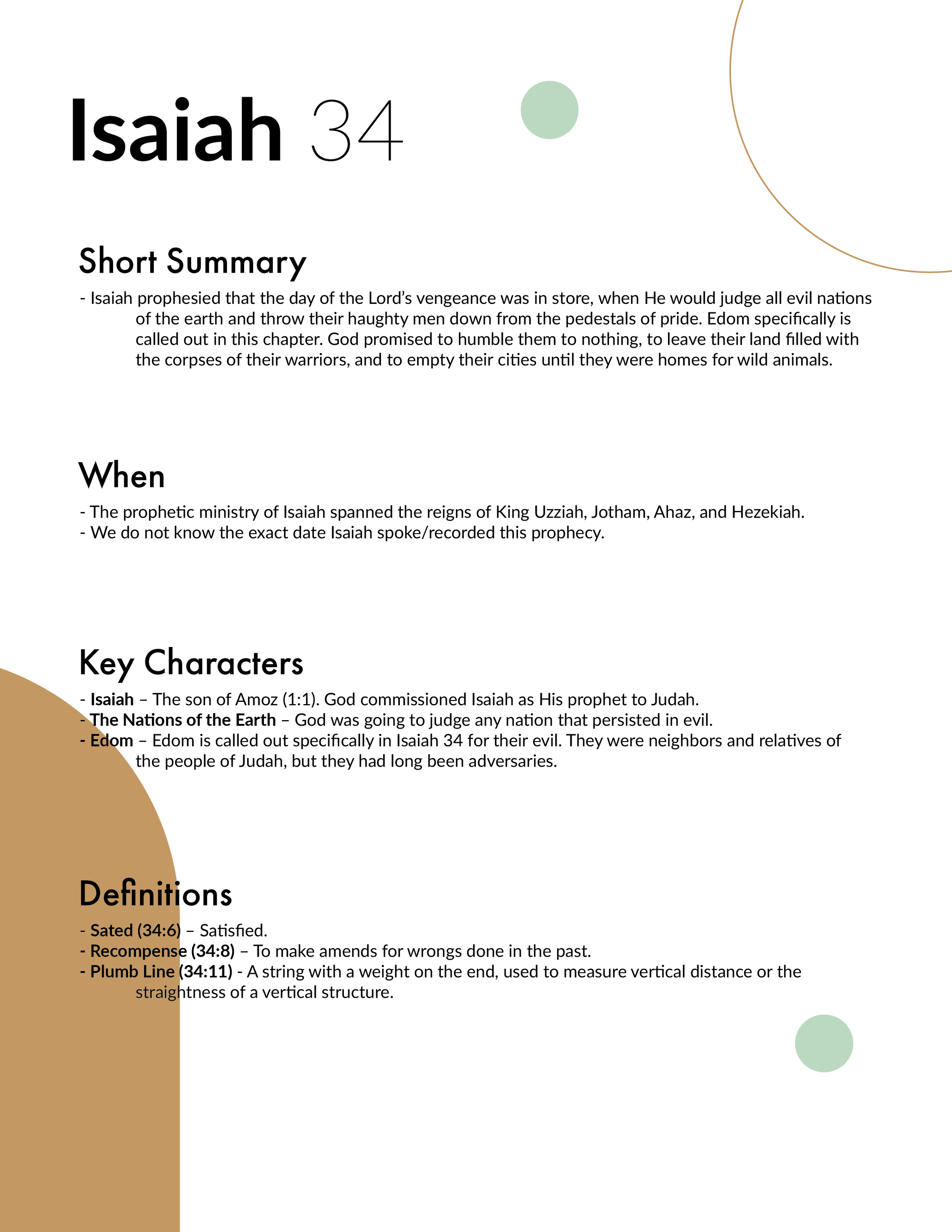 Isaiah 34 - Bible Study in 5 Minutes