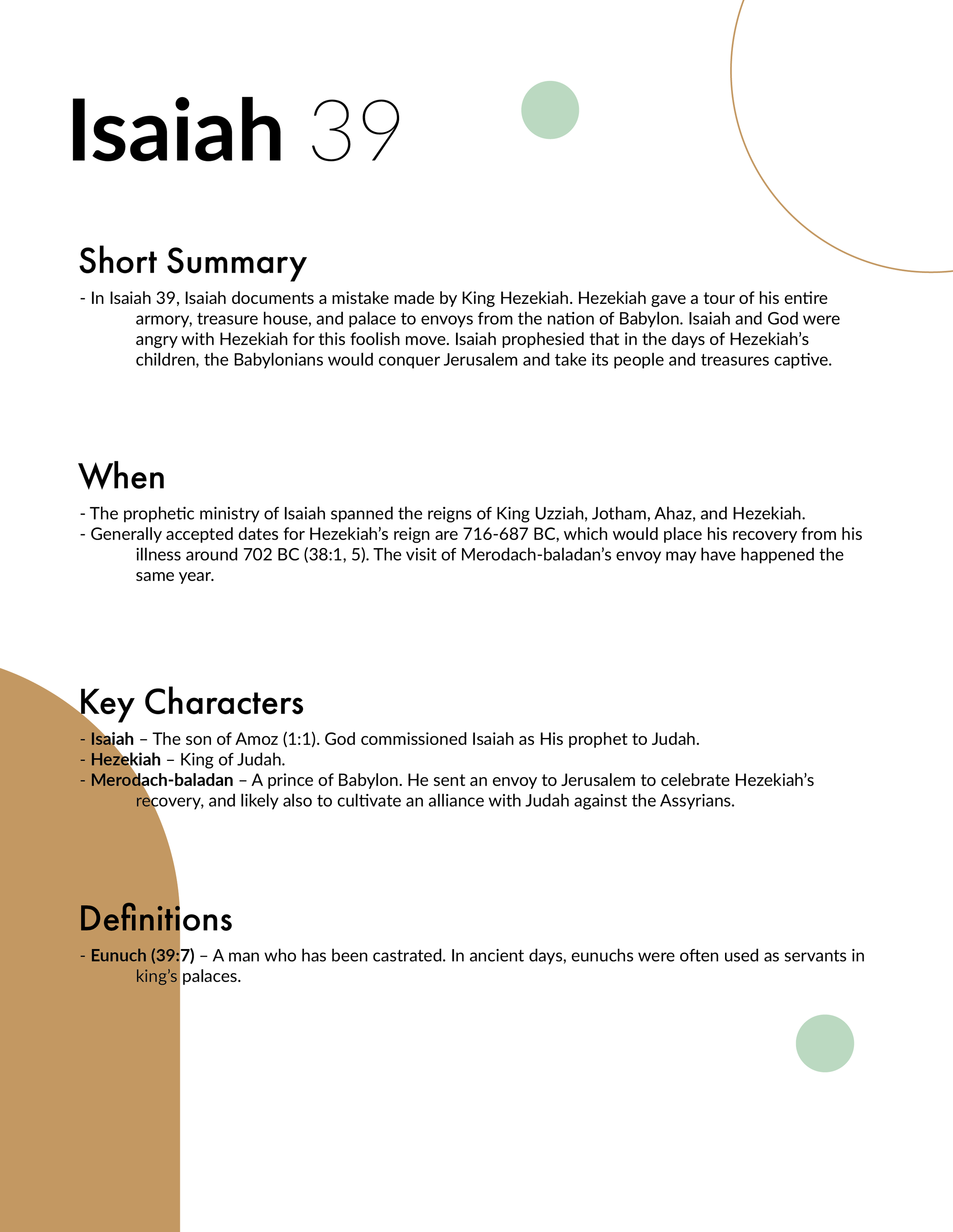 Isaiah 39 - Bible Study in 5 Minutes