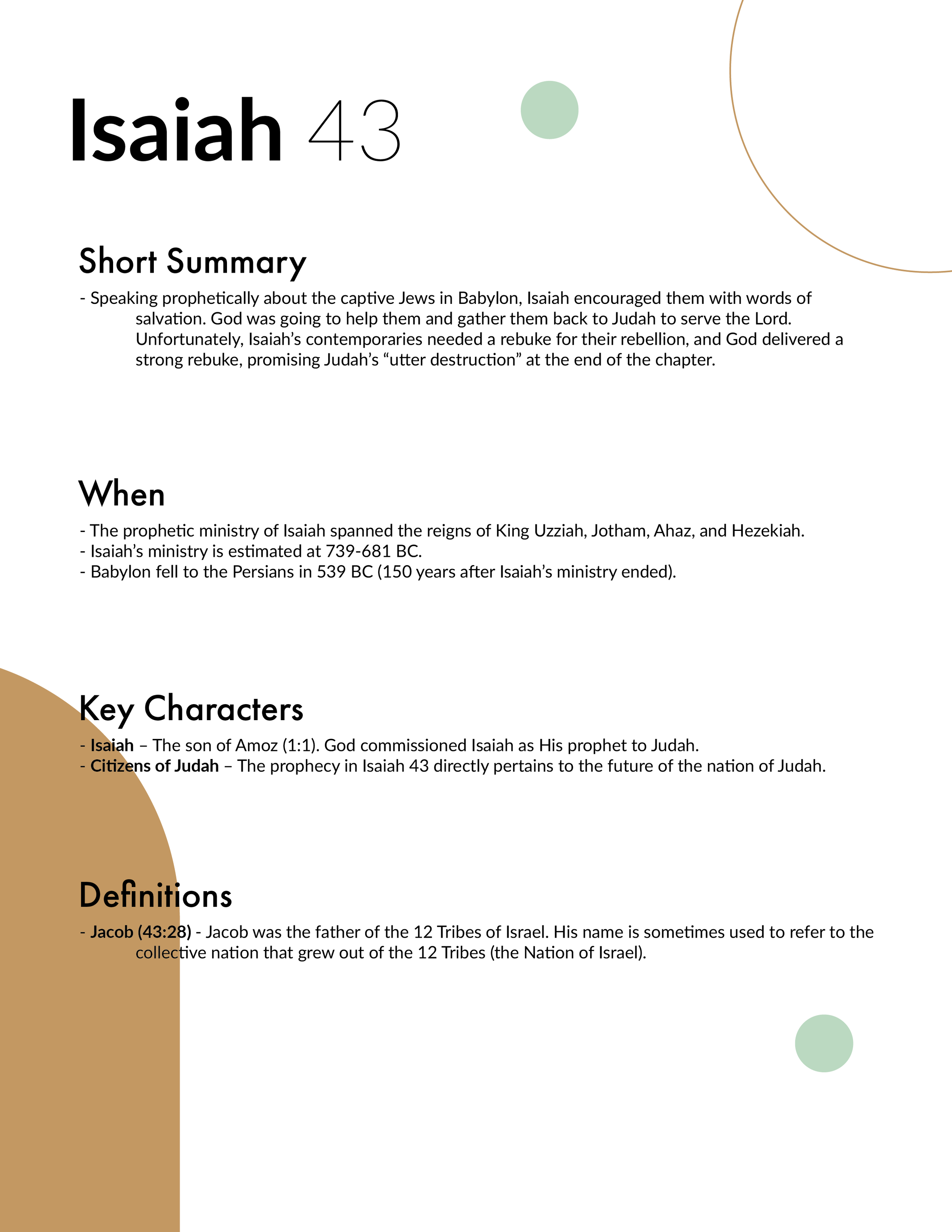 Isaiah 43 - Bible Study in 5 Minutes