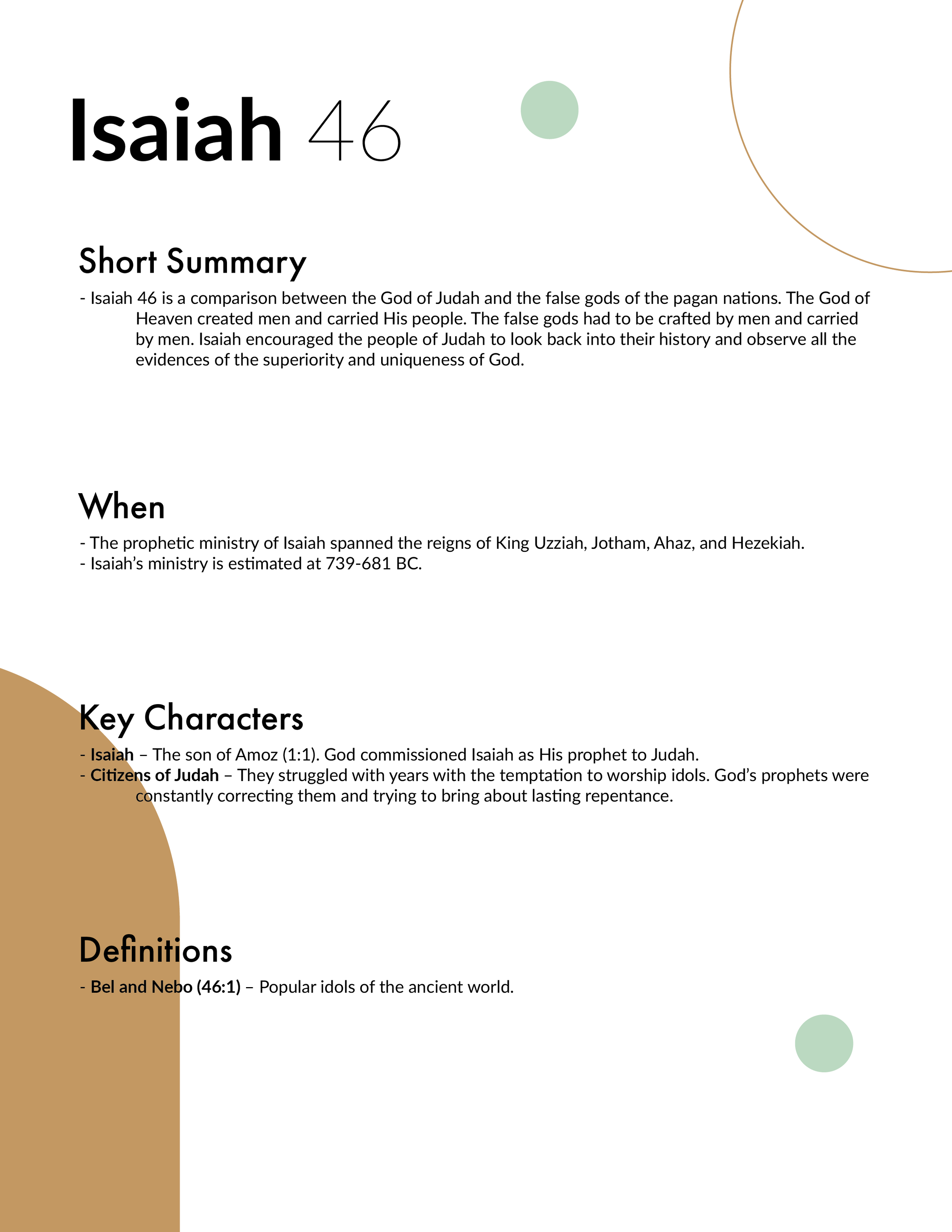 Isaiah 46 - Bible Study in 5 Minutes