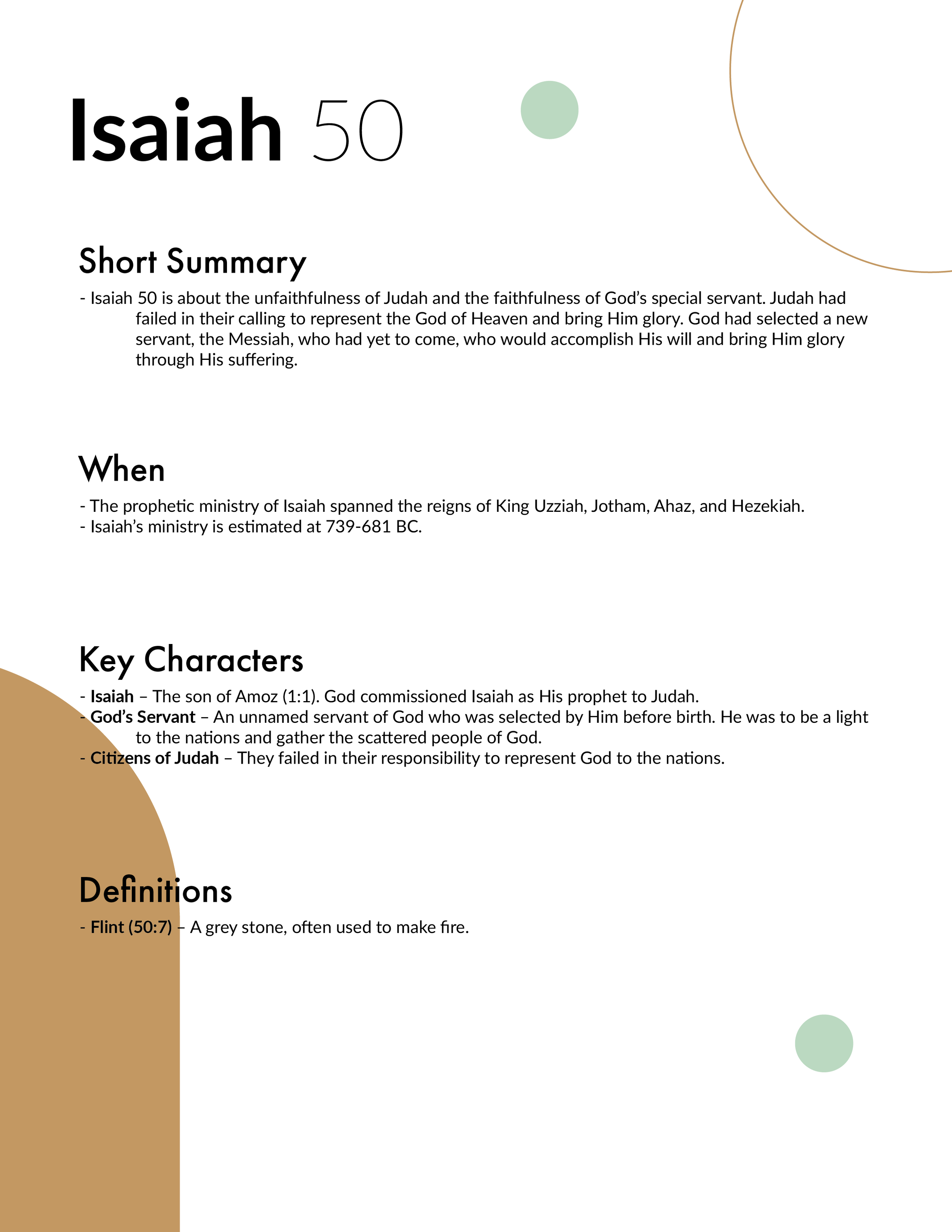 Isaiah 50 - Bible Study in 5 Minutes