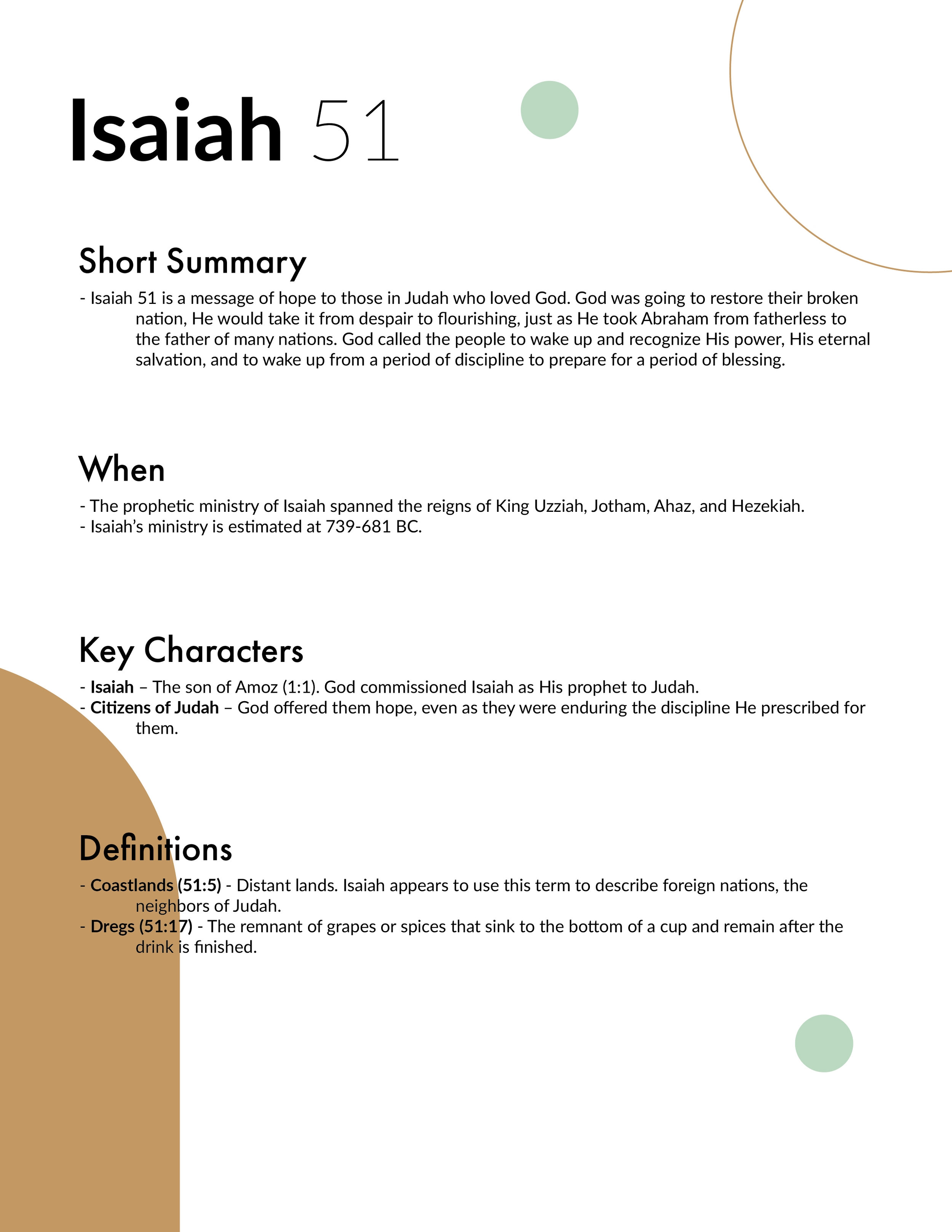 Isaiah 51 - Bible Study in 5 Minutes