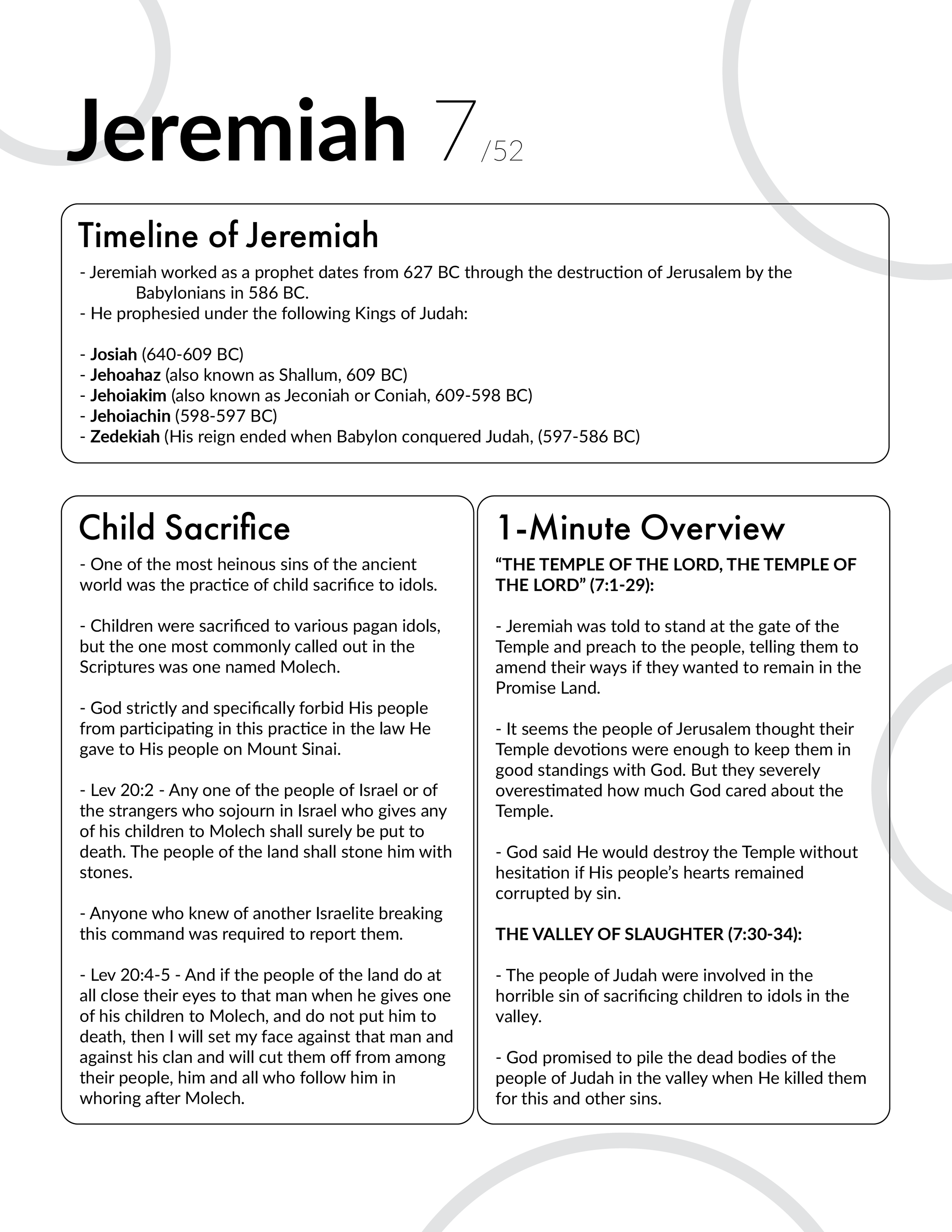 Jeremiah 7 - Bible Study, Explanation, and Application