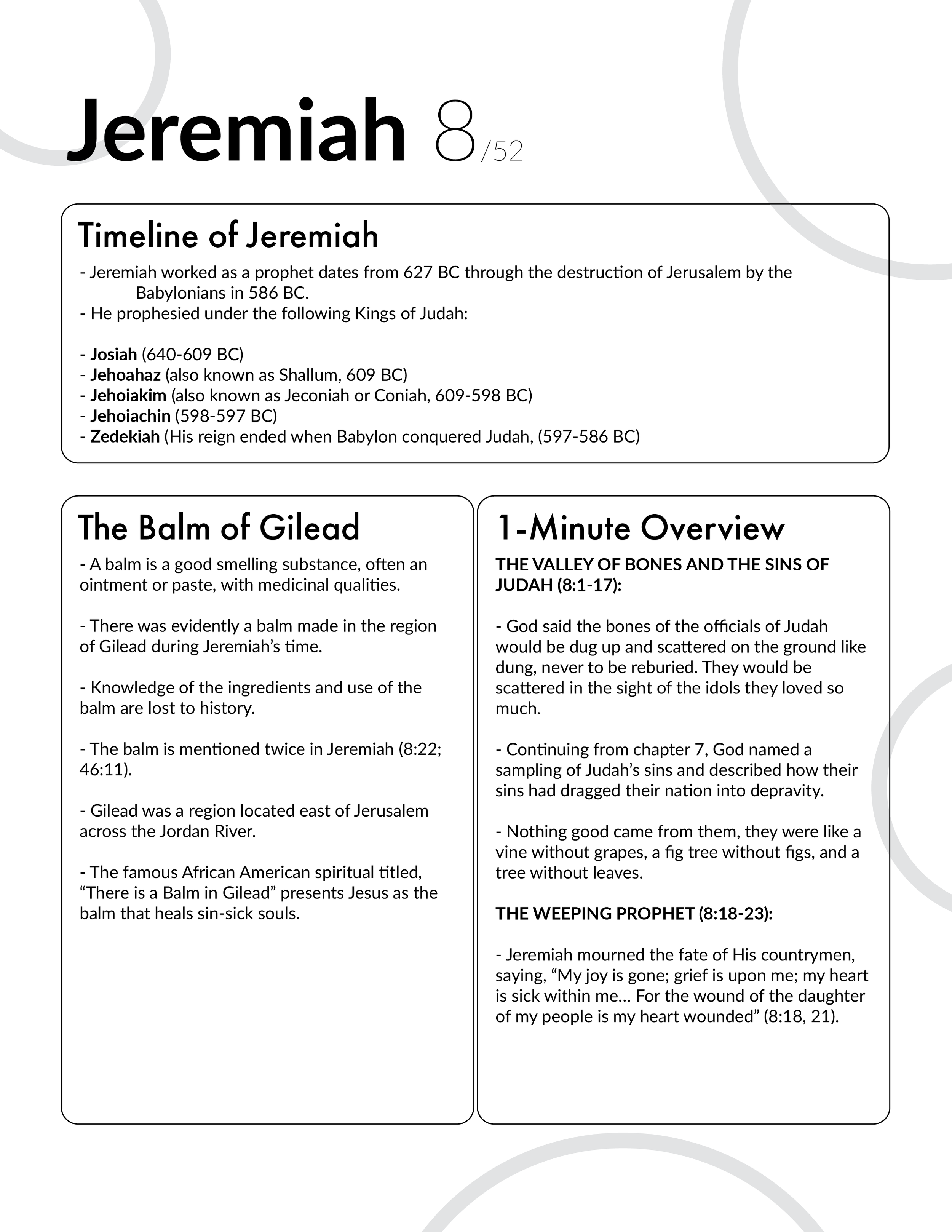 Jeremiah 8 - Bible Study, Explanation, and Application