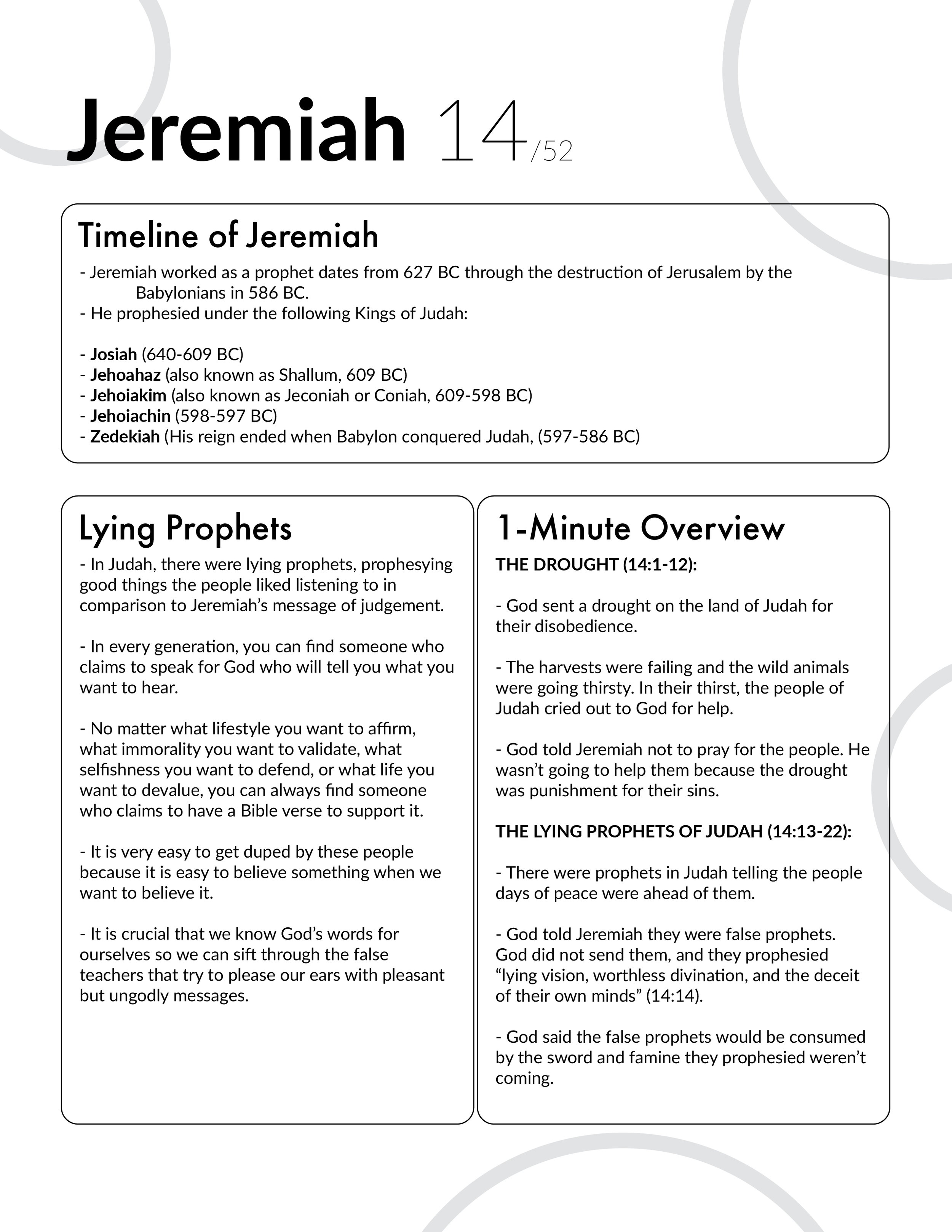 Jeremiah 14 - Bible Study, Explanation, and Application