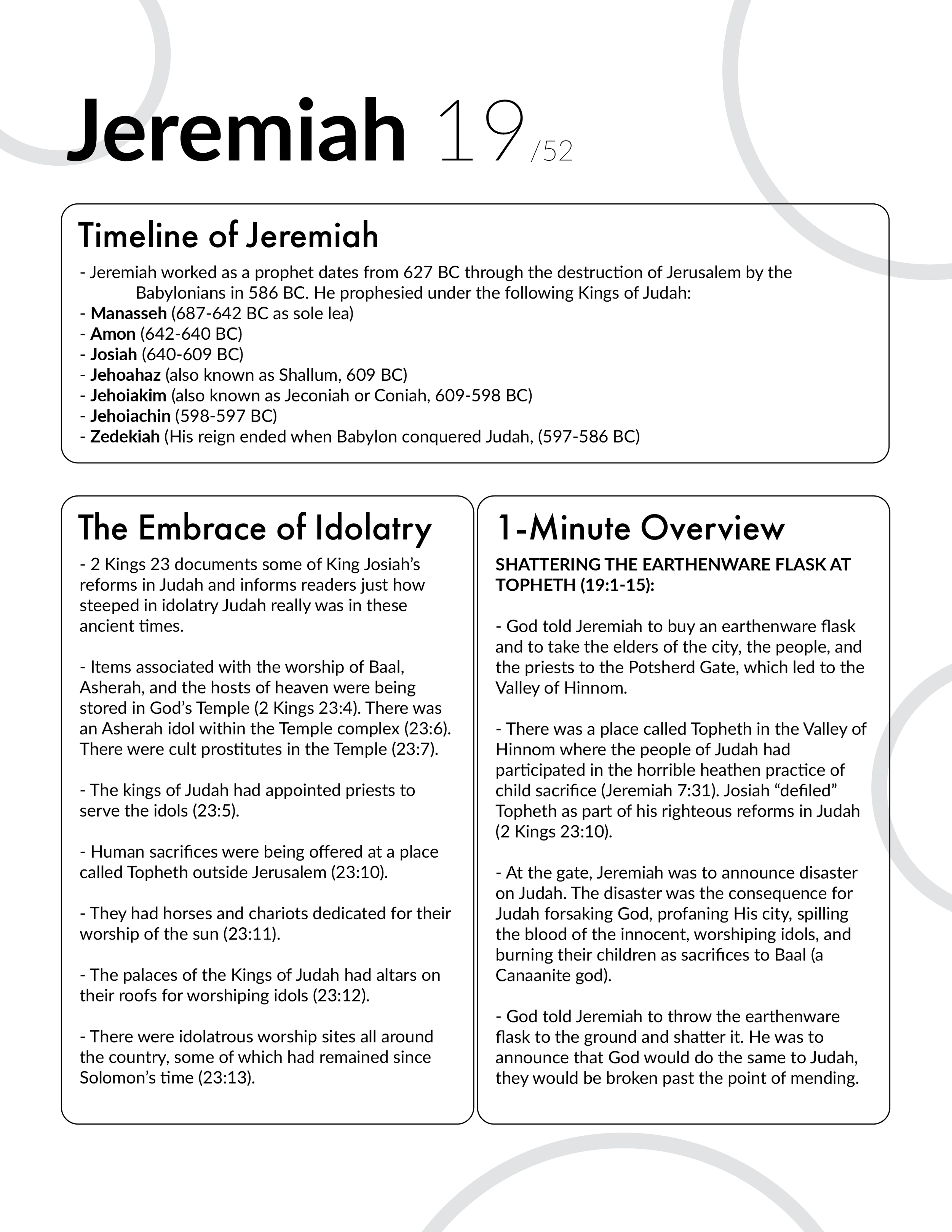 Jeremiah 19 - Bible Study, Explanation, and Application