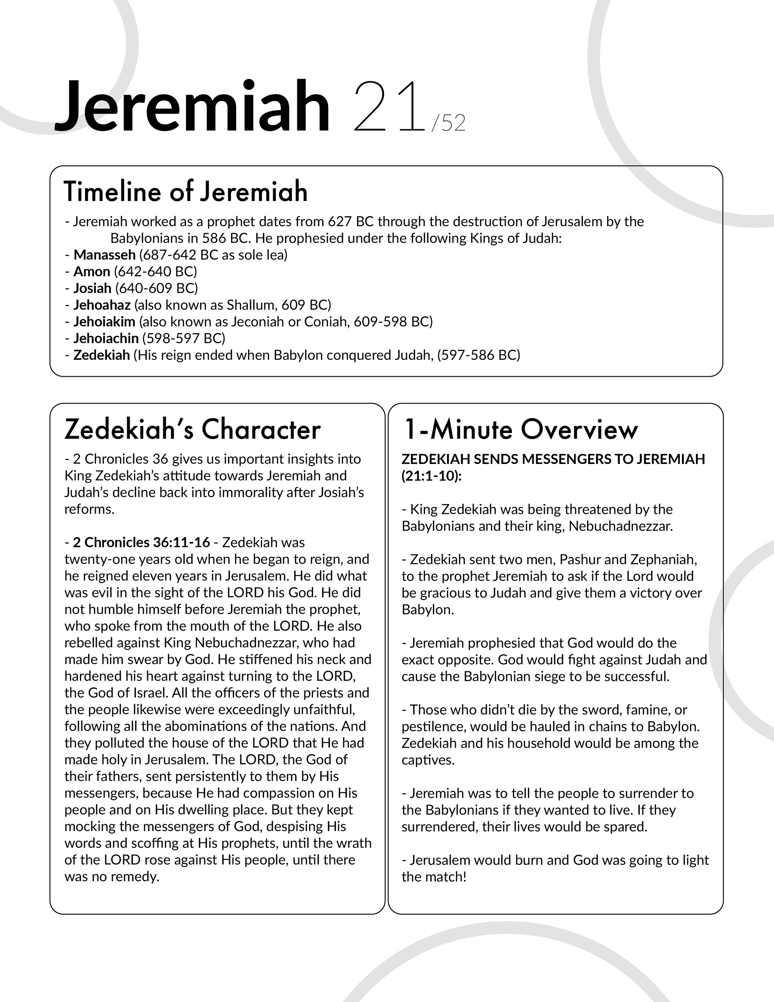 Jeremiah 21 - Bible Study, Explanation, and Application