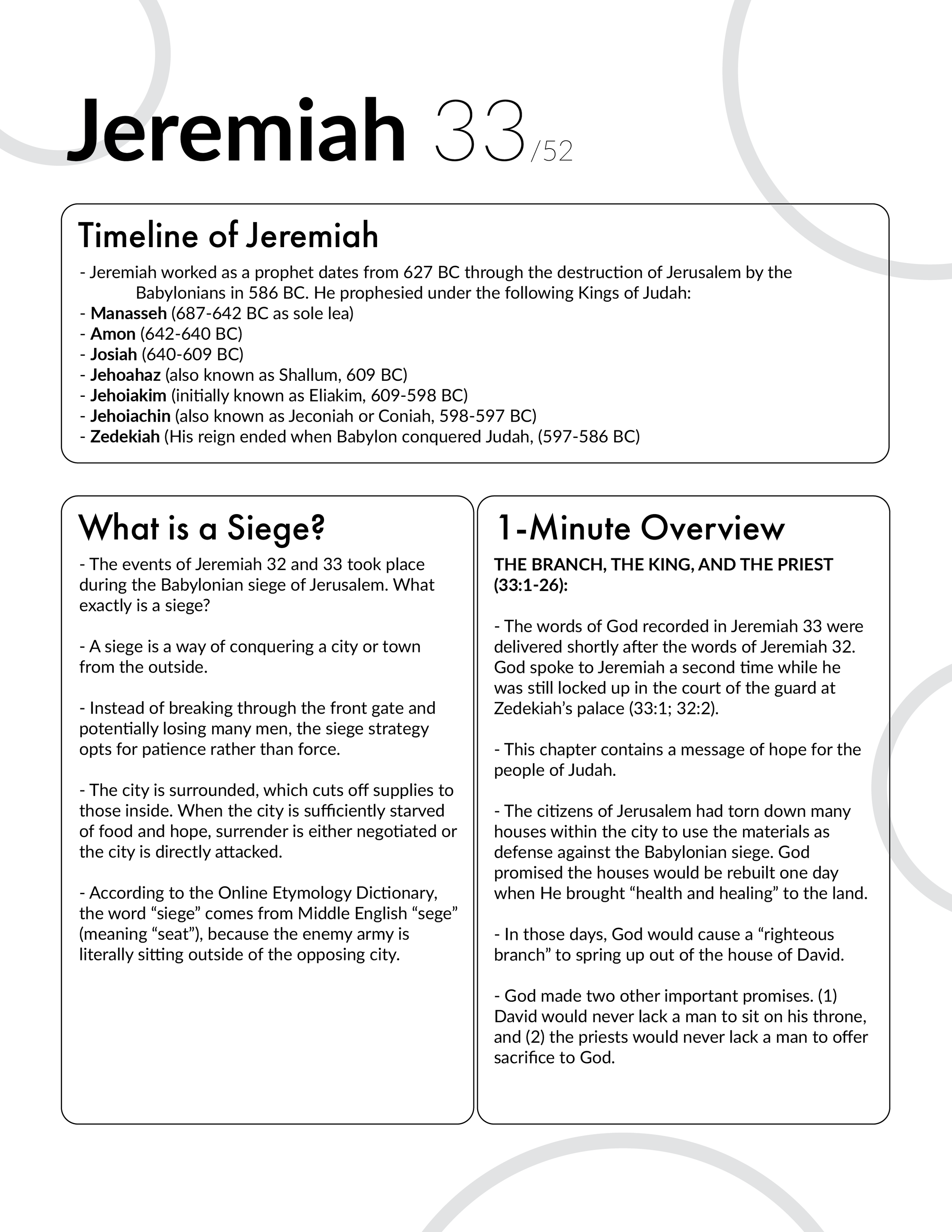 Jeremiah 33 - Bible Study, Explanation, and Application