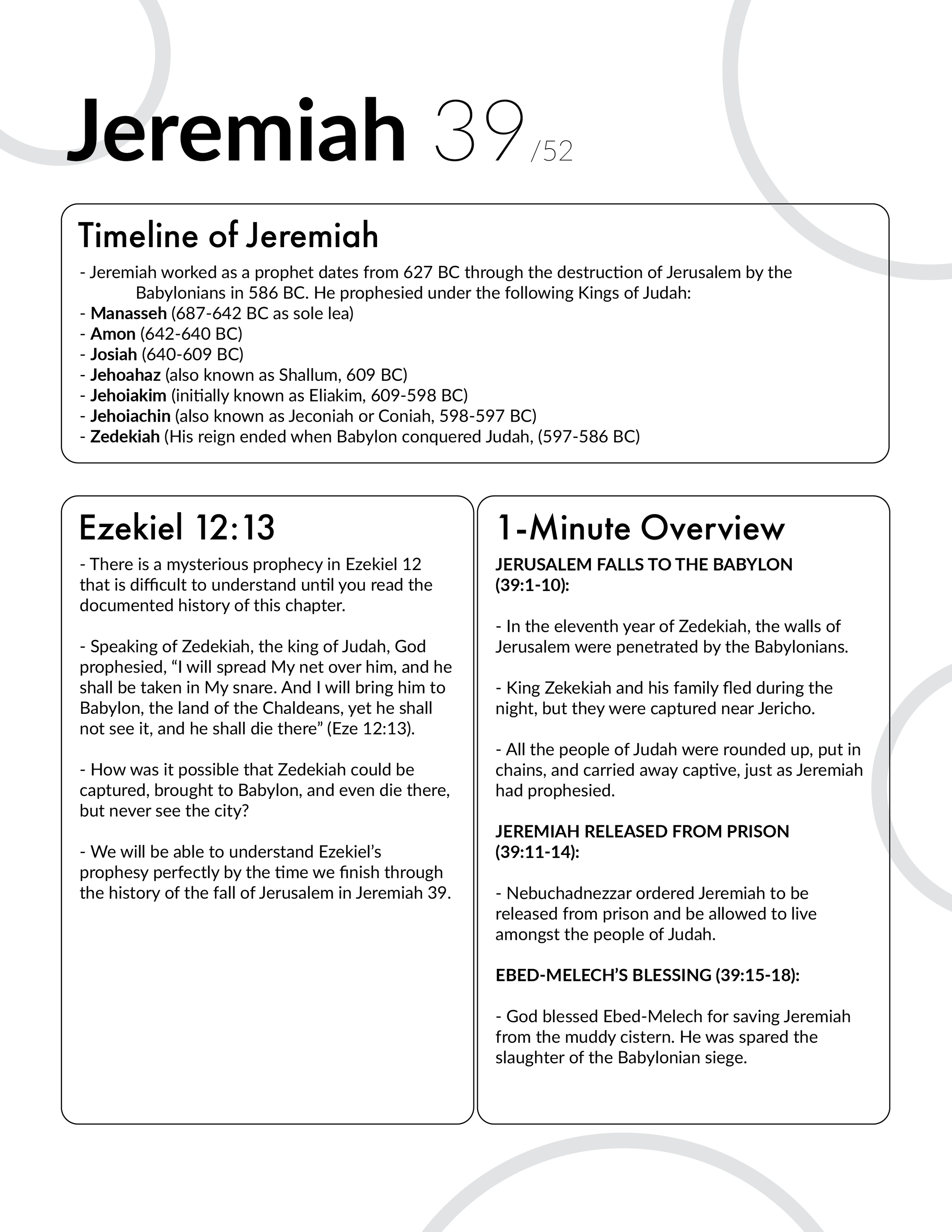 Jeremiah 39 - Bible Study, Explanation, and Application