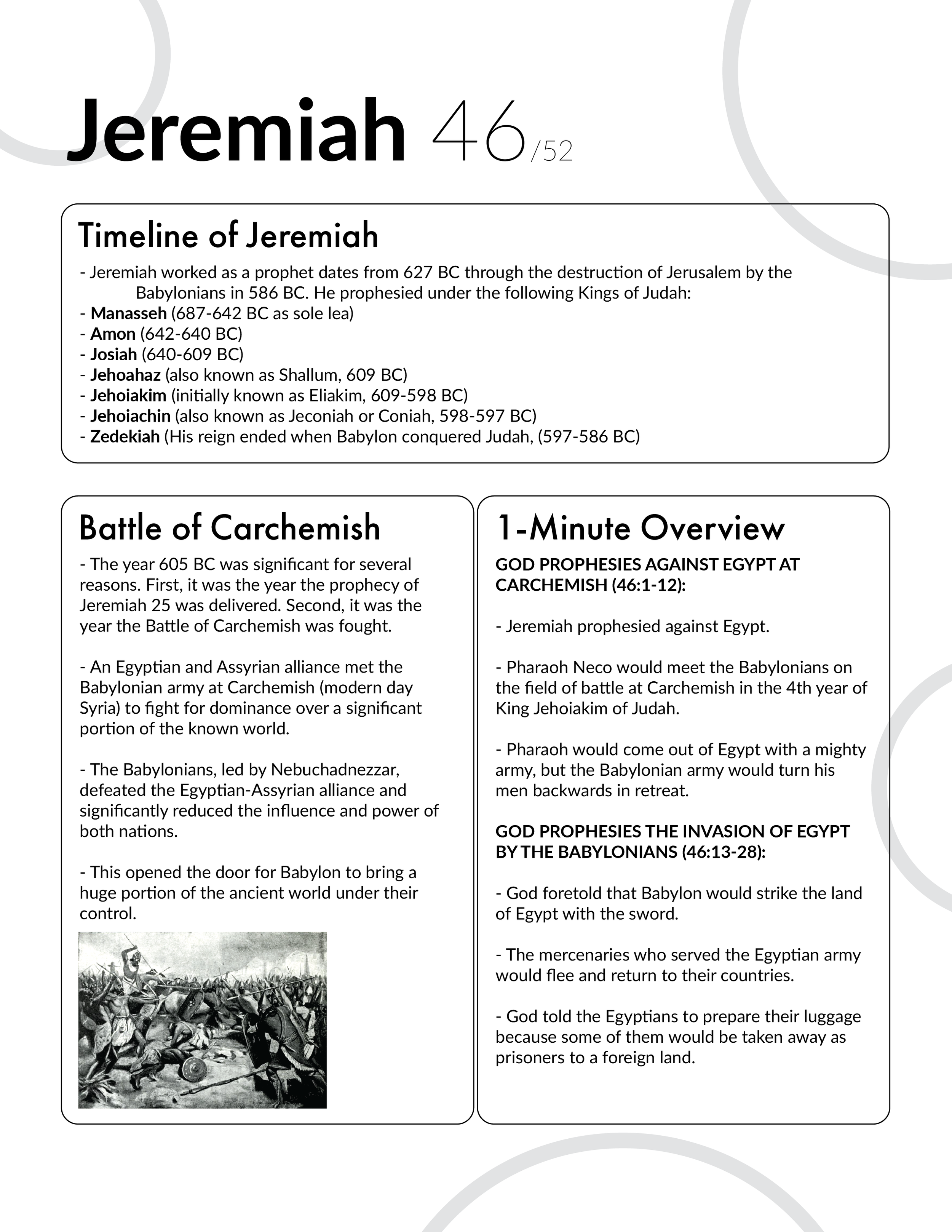 Jeremiah 46 - Bible Study, Explanation, and Application