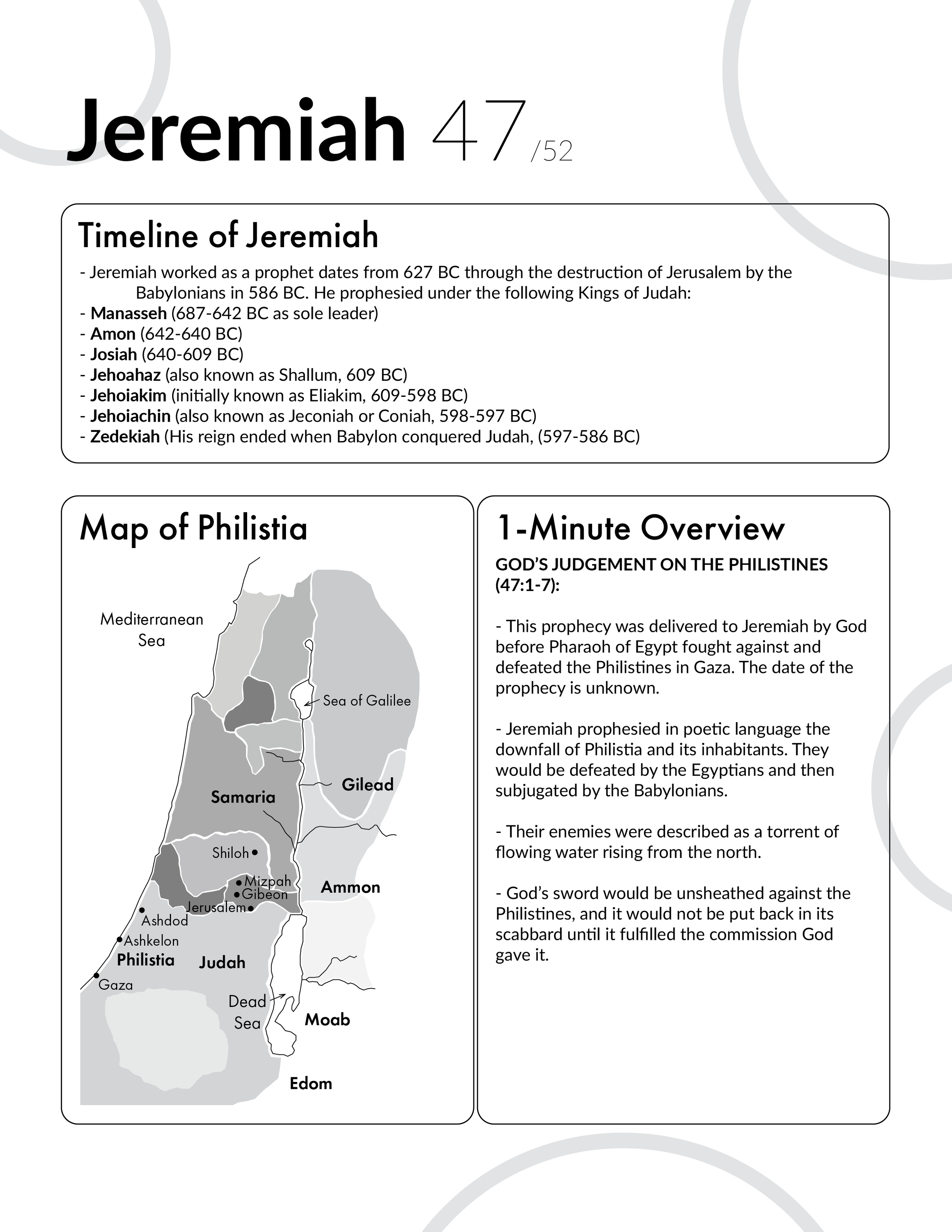Jeremiah 47 - Bible Study, Explanation, and Application