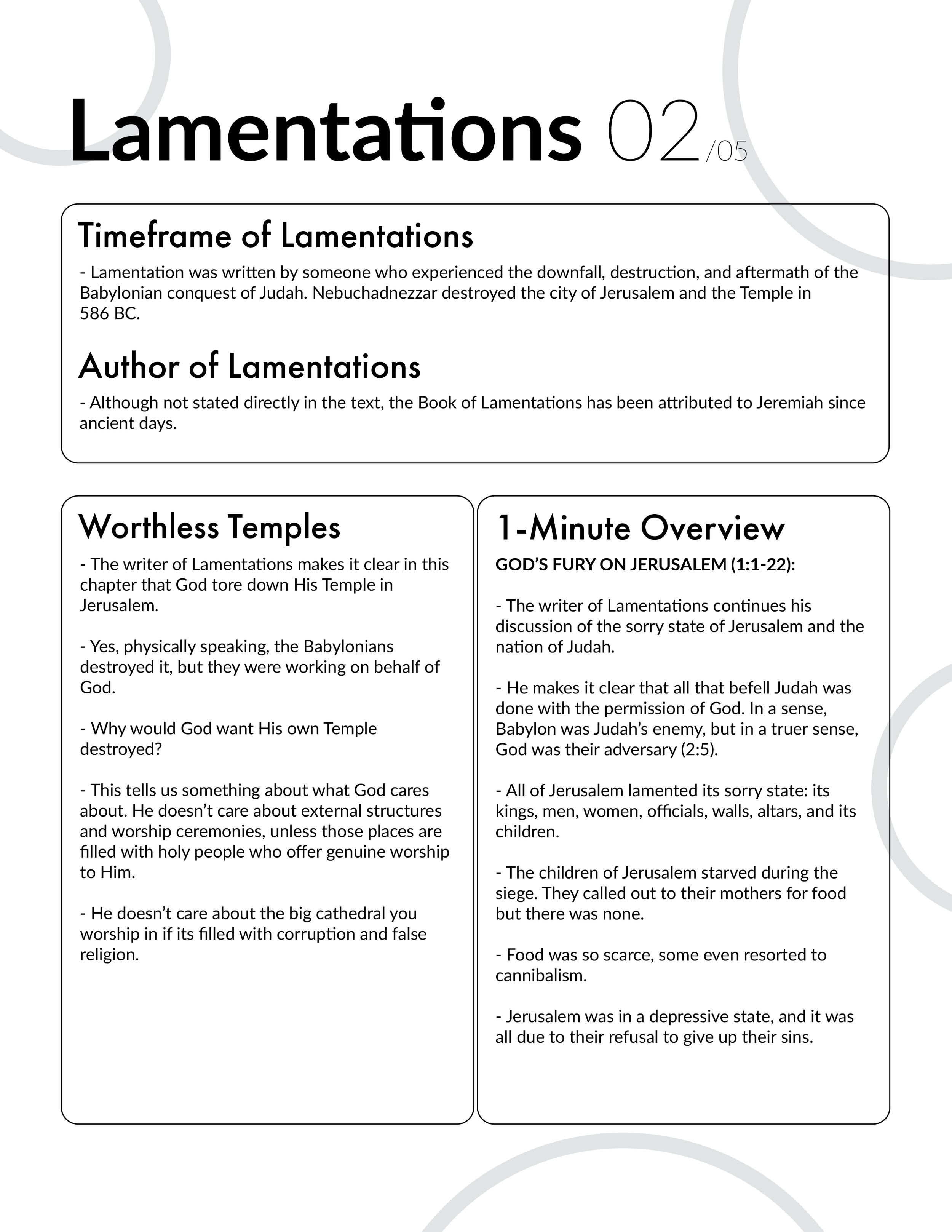 Lamentations 2 - Bible Study, Explanation, and Application