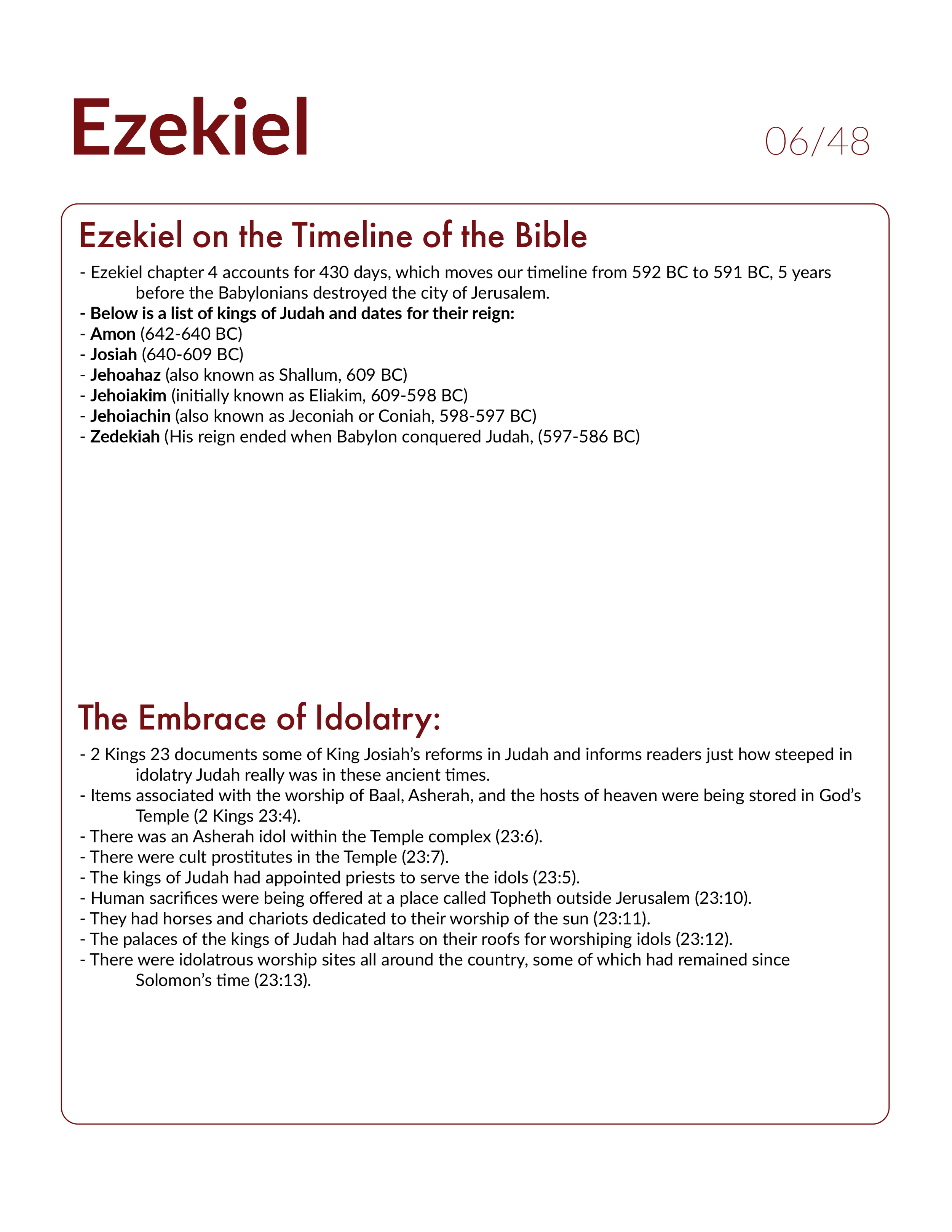 Ezekiel 6 - Bible Study, Explanation, and Application