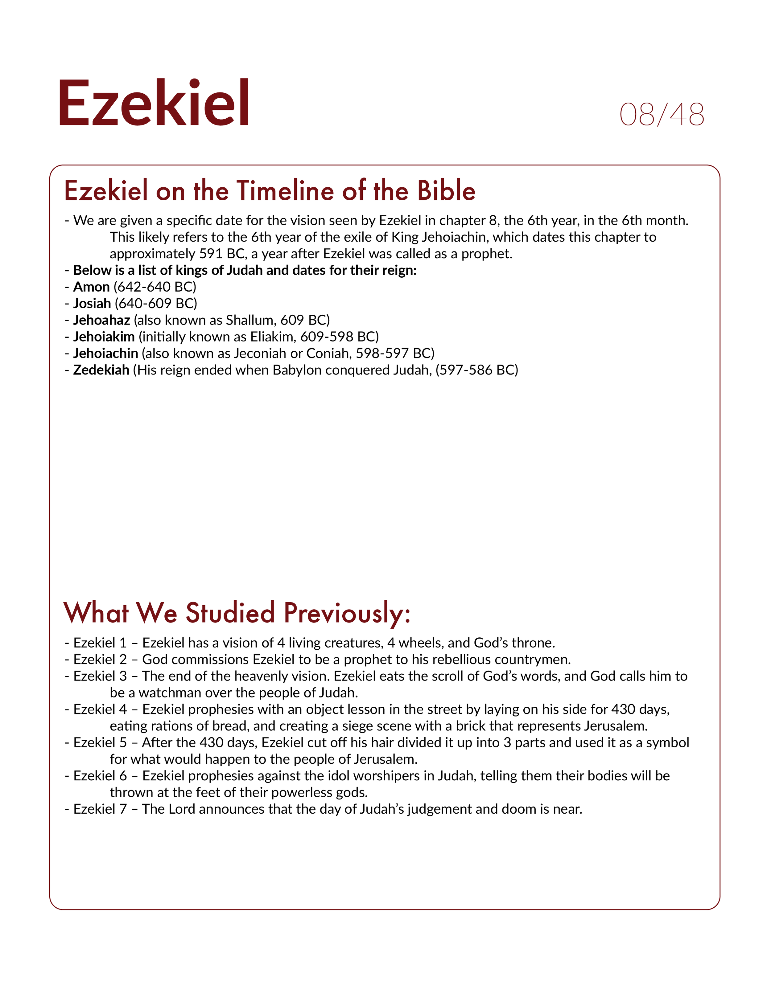 Ezekiel 8 - Bible Study, Explanation, and Application