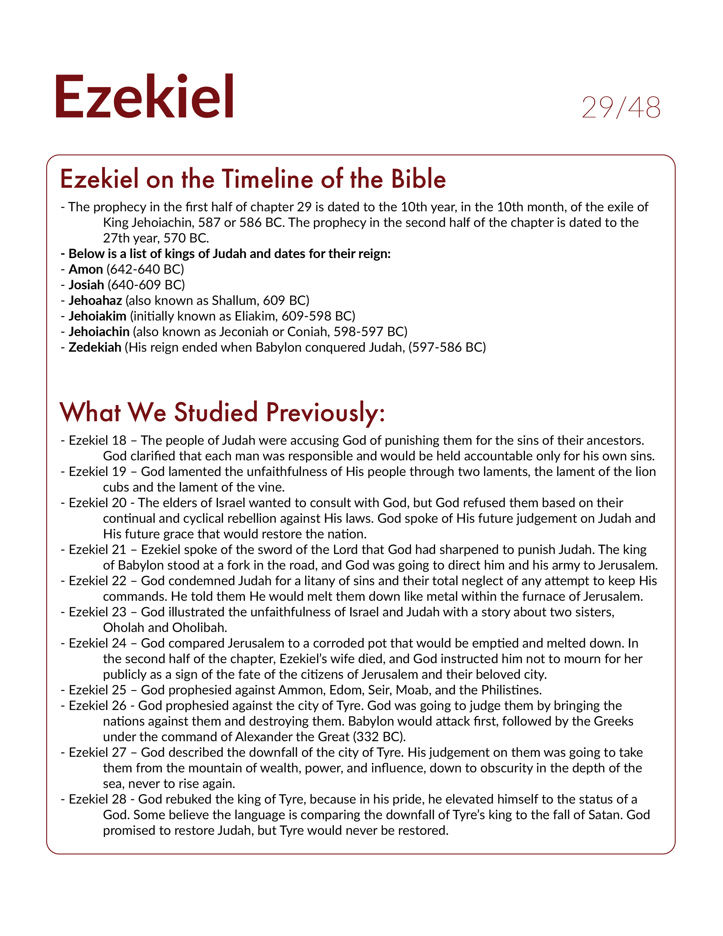 Ezekiel 29 - Bible Study, Explanation, and Application