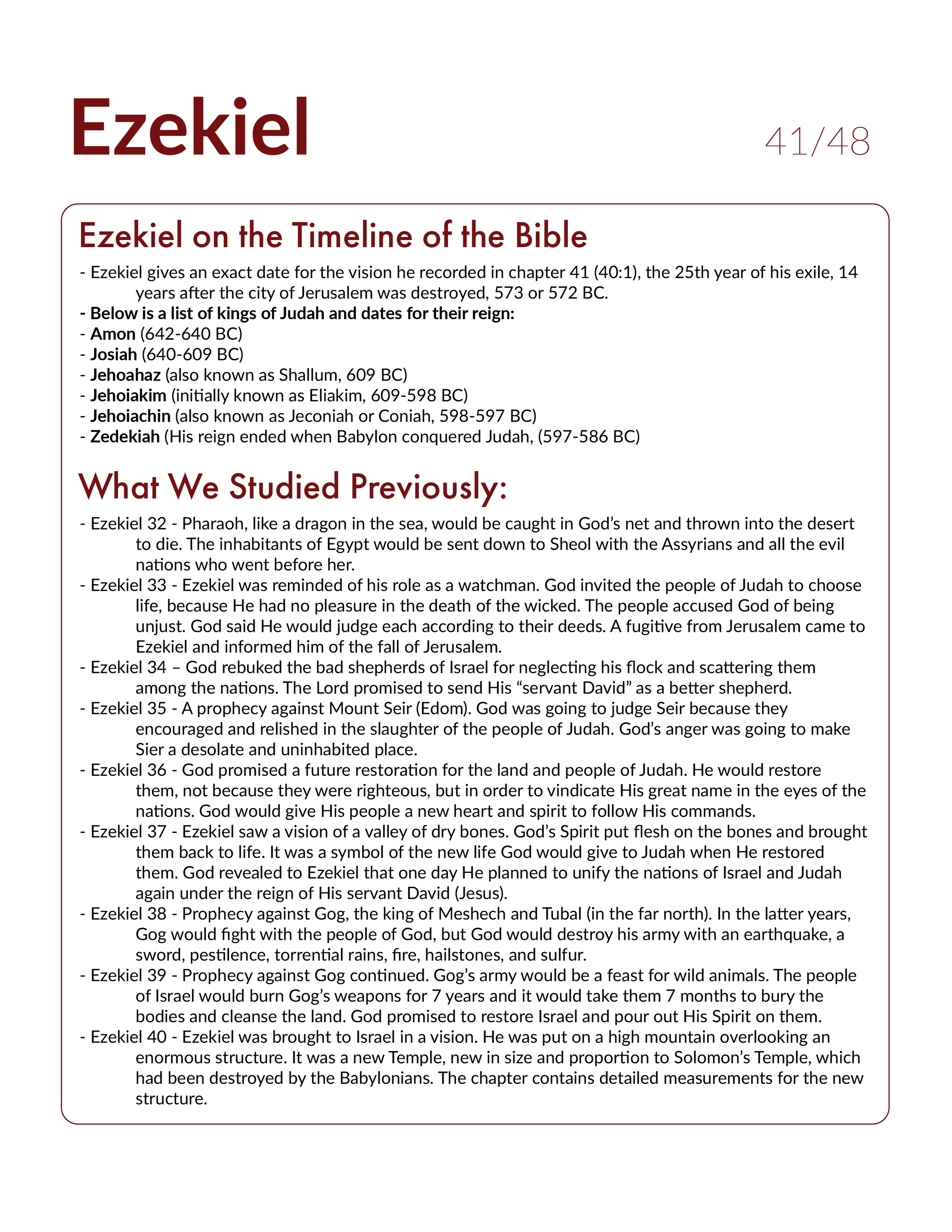 Ezekiel 41 - Bible Study, Explanation, and Application