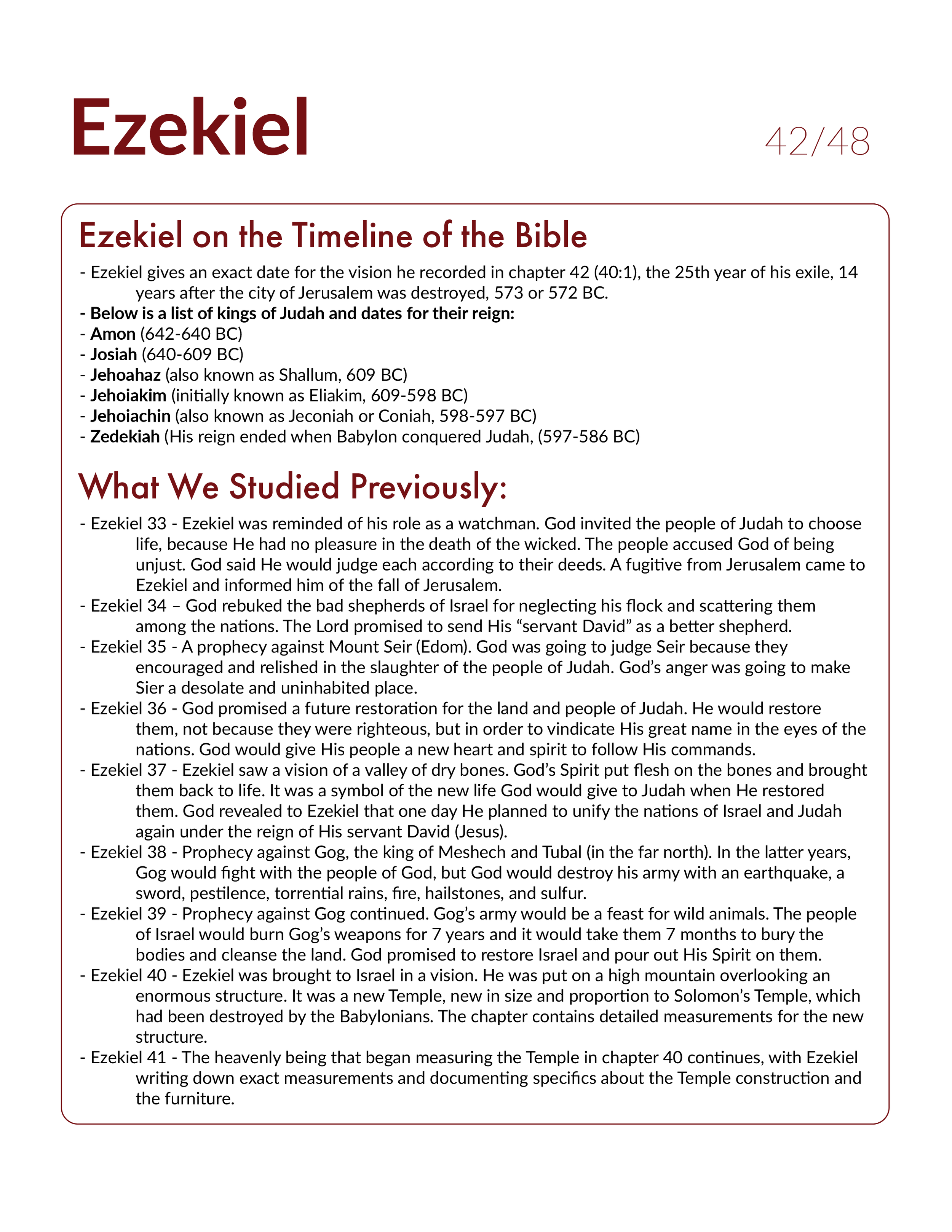 Ezekiel 42 - Bible Study, Explanation, and Application