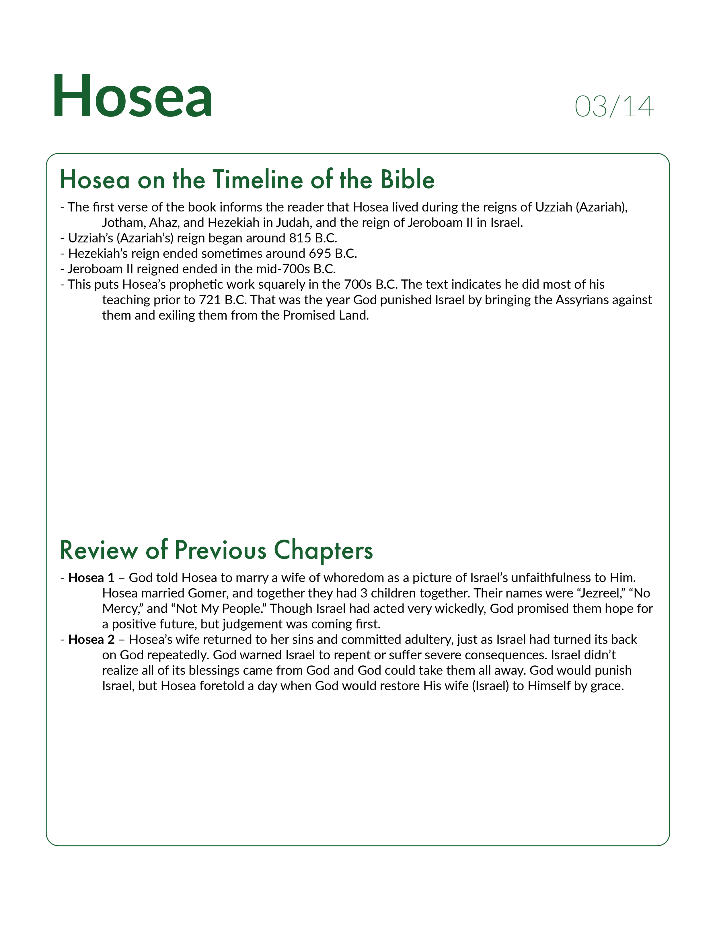 Hosea 3 - Bible Study, Explanation, and Application