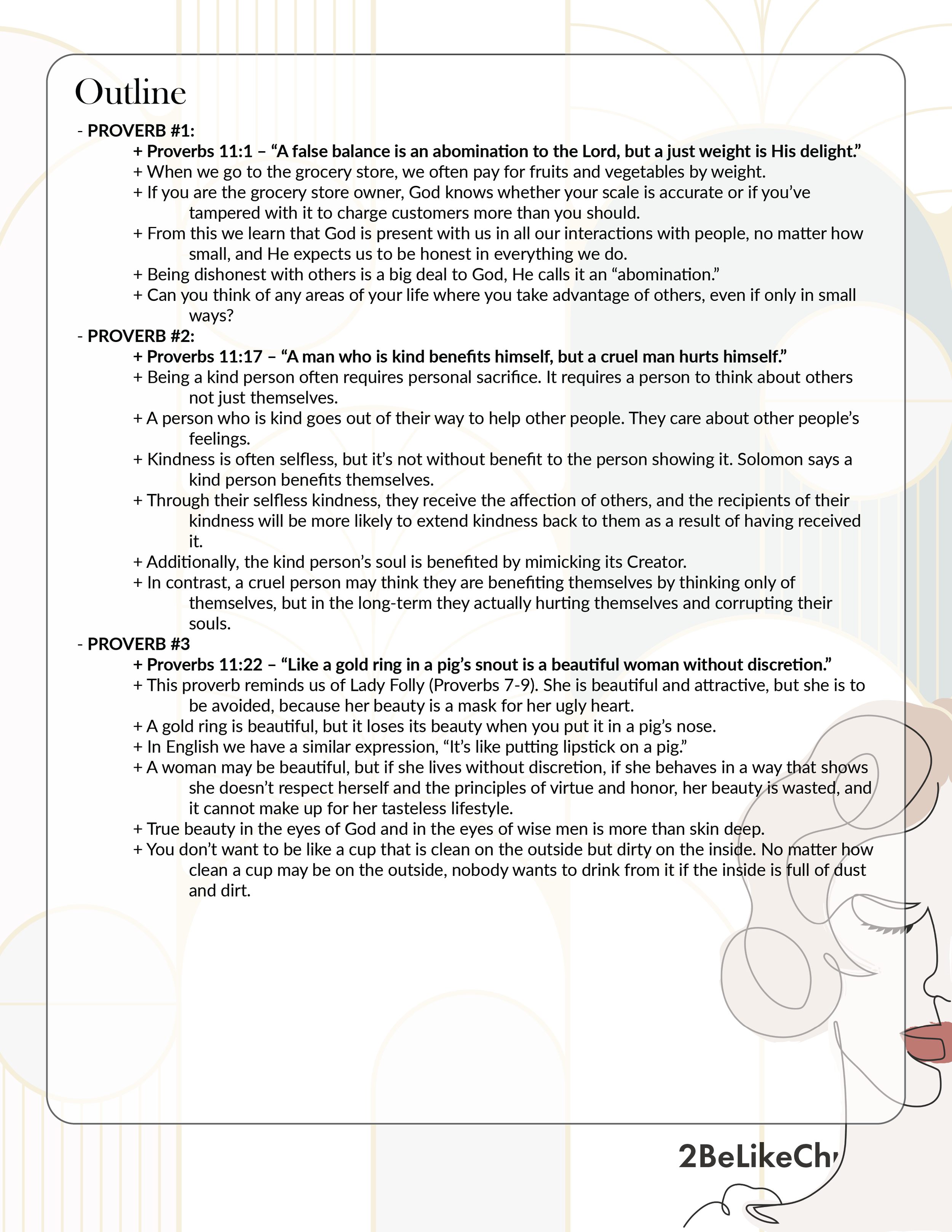 Proverbs 11 Summary - 5 Minute Bible Study — 2BeLikeChrist