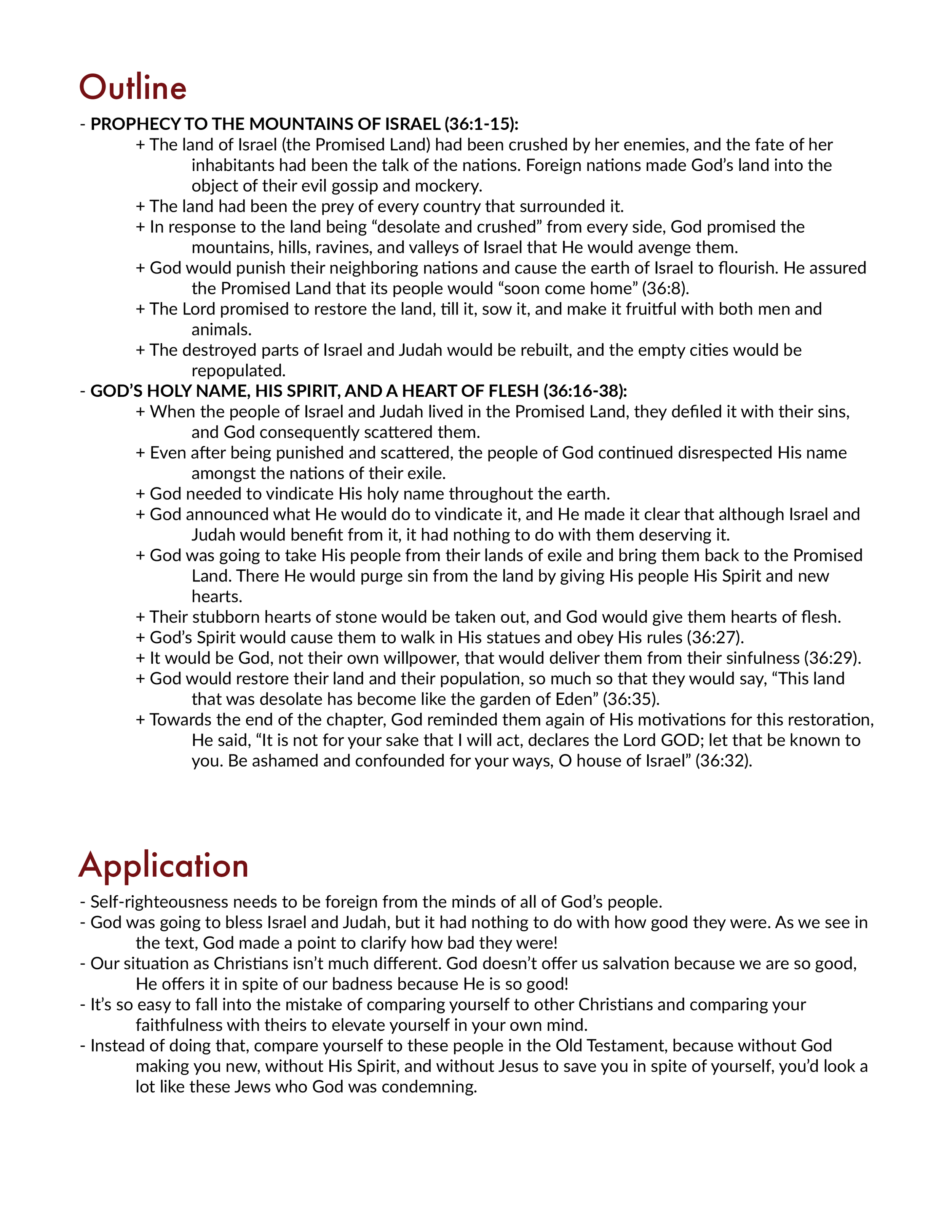 Ezekiel 36 Summary and Commentary