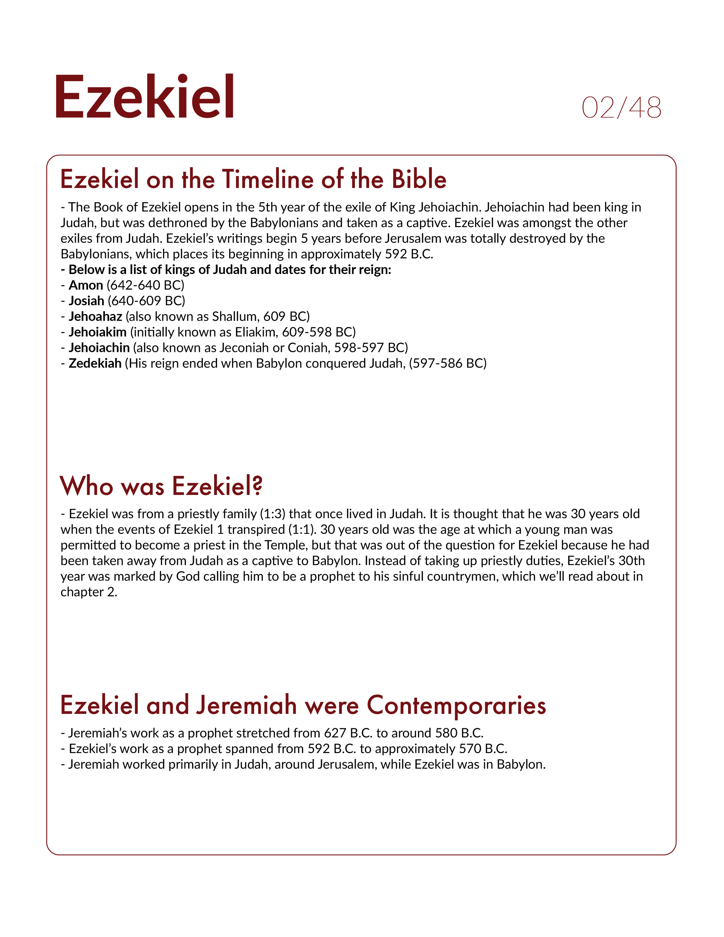 Ezekiel 2 Bible Study and Explanation