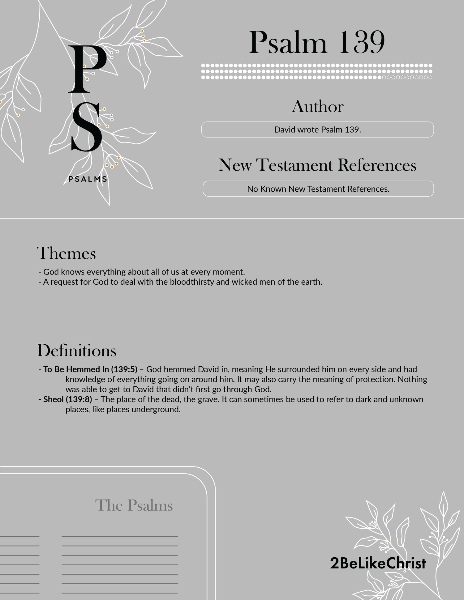 Psalm 139 Summary 5 Minute Bible Study 2BeLikeChrist psalm-139-summary-5-minute-bible-study-2belikechrist