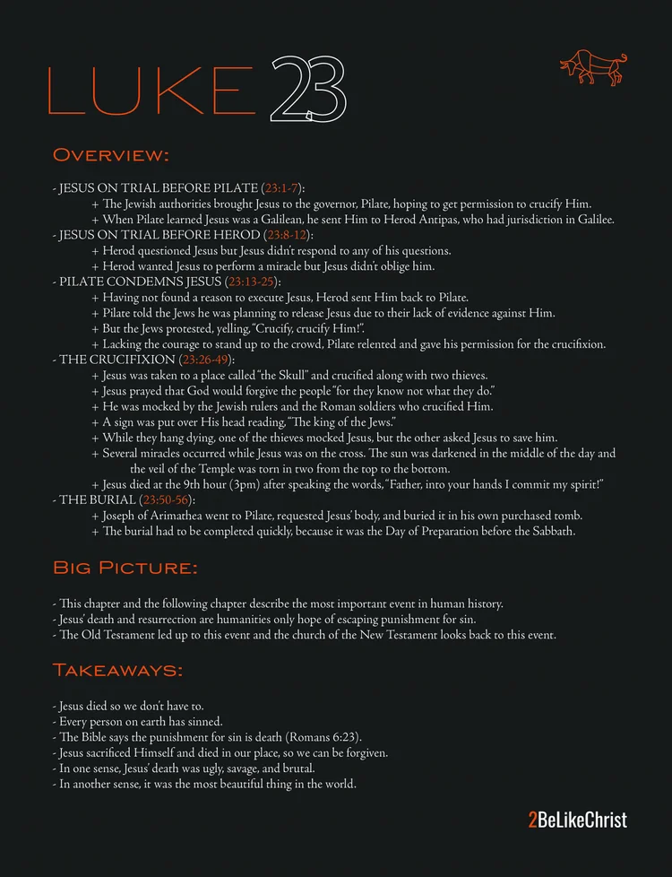 Luke 23 Summary Luke 23 Summary