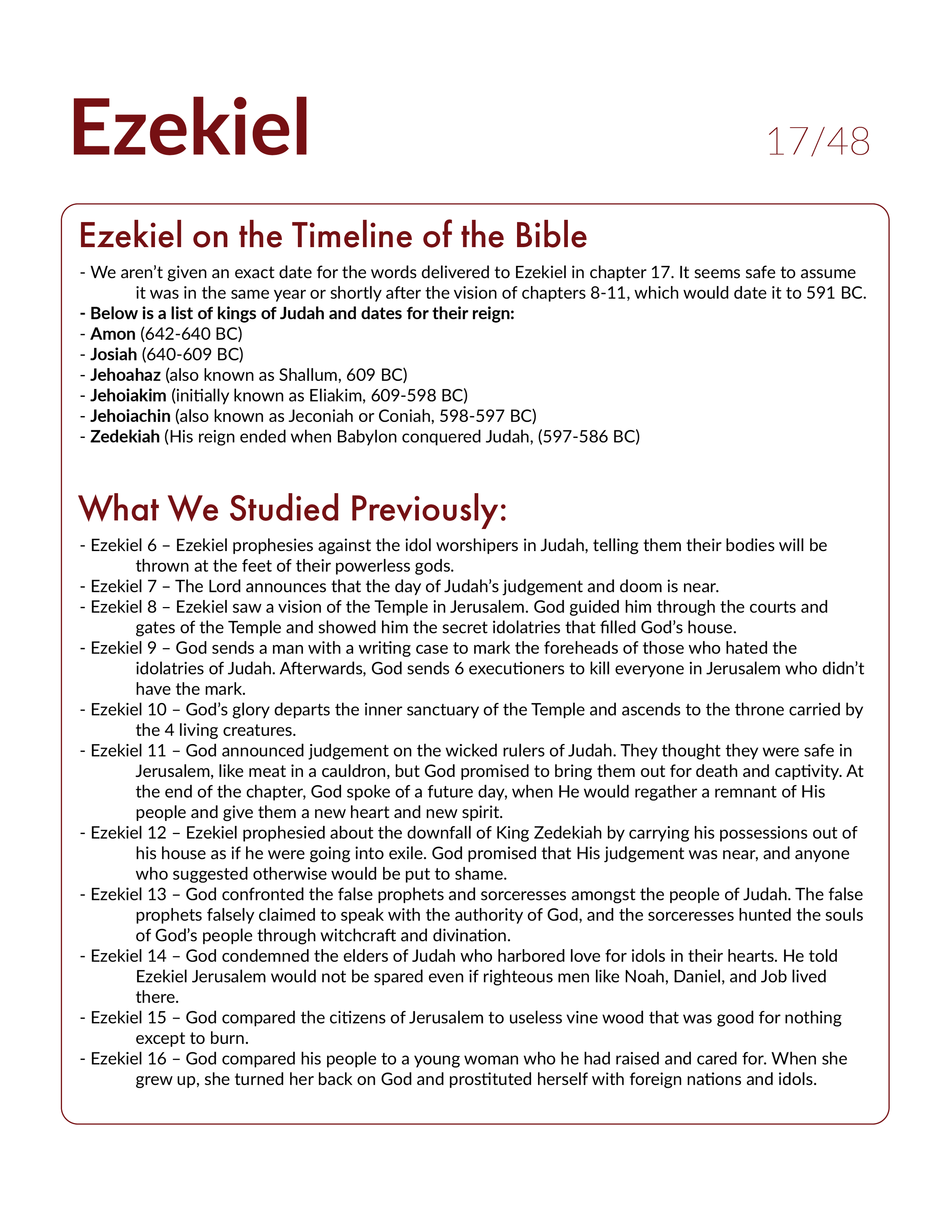 Ezekiel 17 Bible Study and Explanation