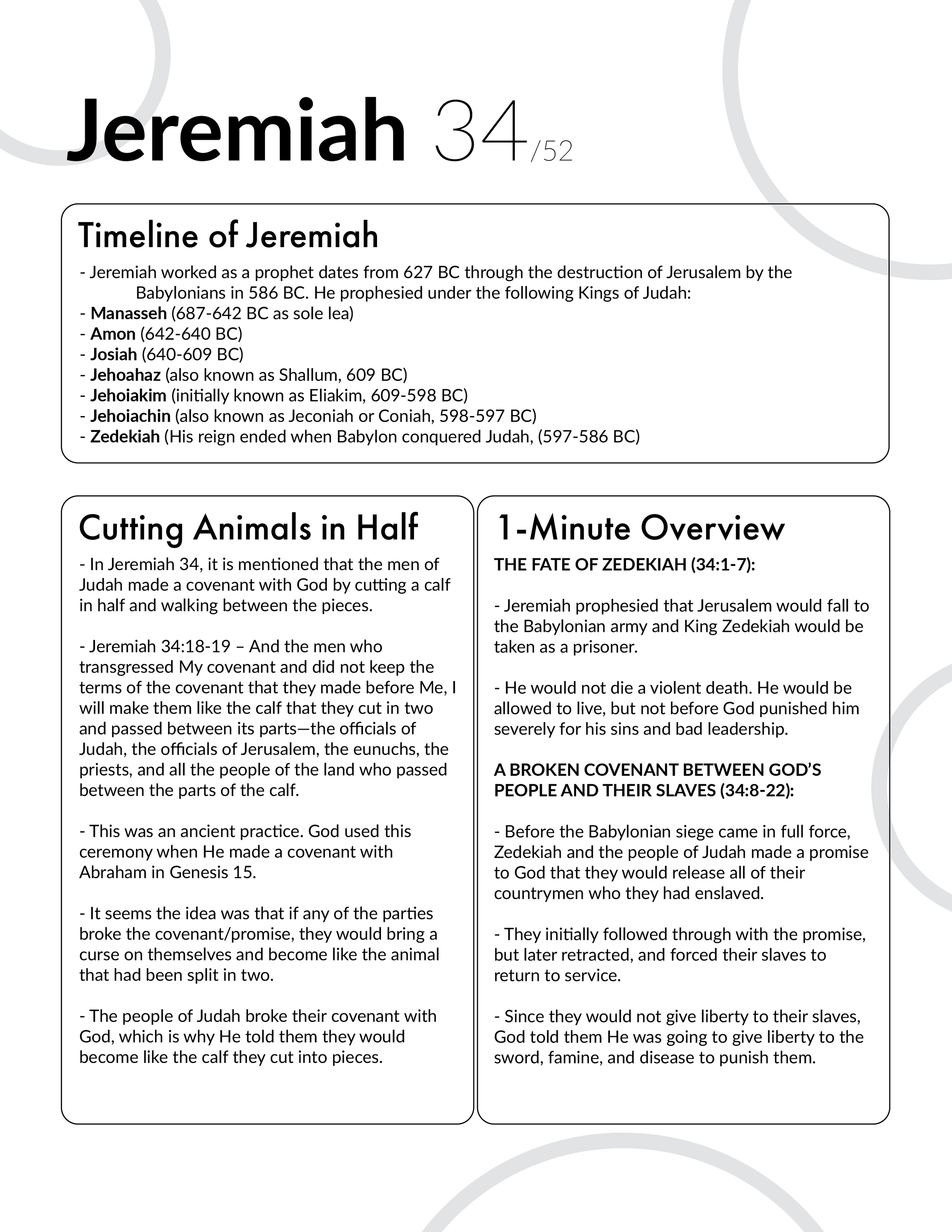Jeremiah 34 Bible Study and Explanation