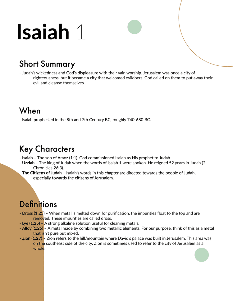 Isaiah 1 - Bible Study in 5 Minutes — 2BeLikeChrist