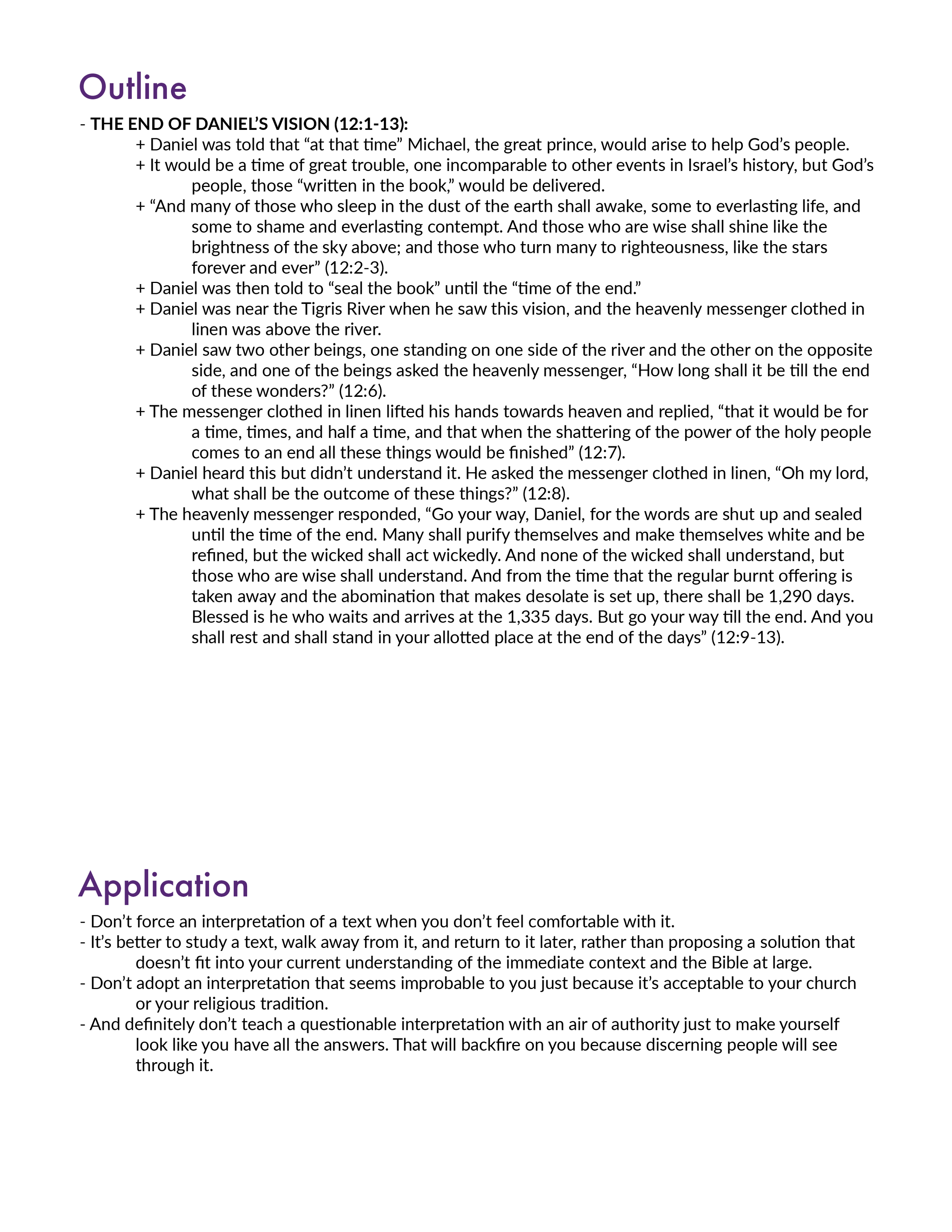 Daniel 12 Breakdown and Application