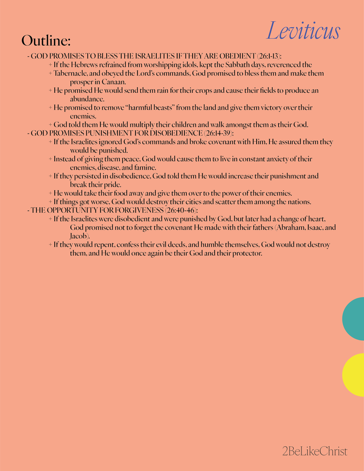 Leviticus 26 Summary