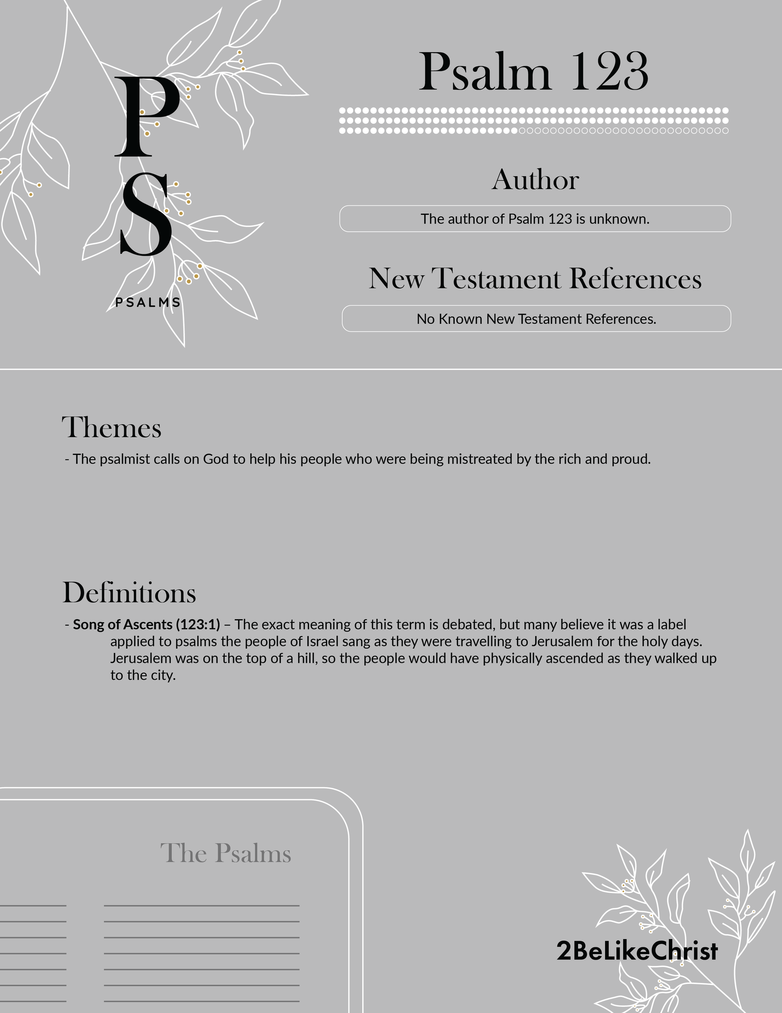 Psalm 123 Summary 5 Minute Bible Study 2BeLikeChrist psalm-123-summary-5-minute-bible-study-2belikechrist