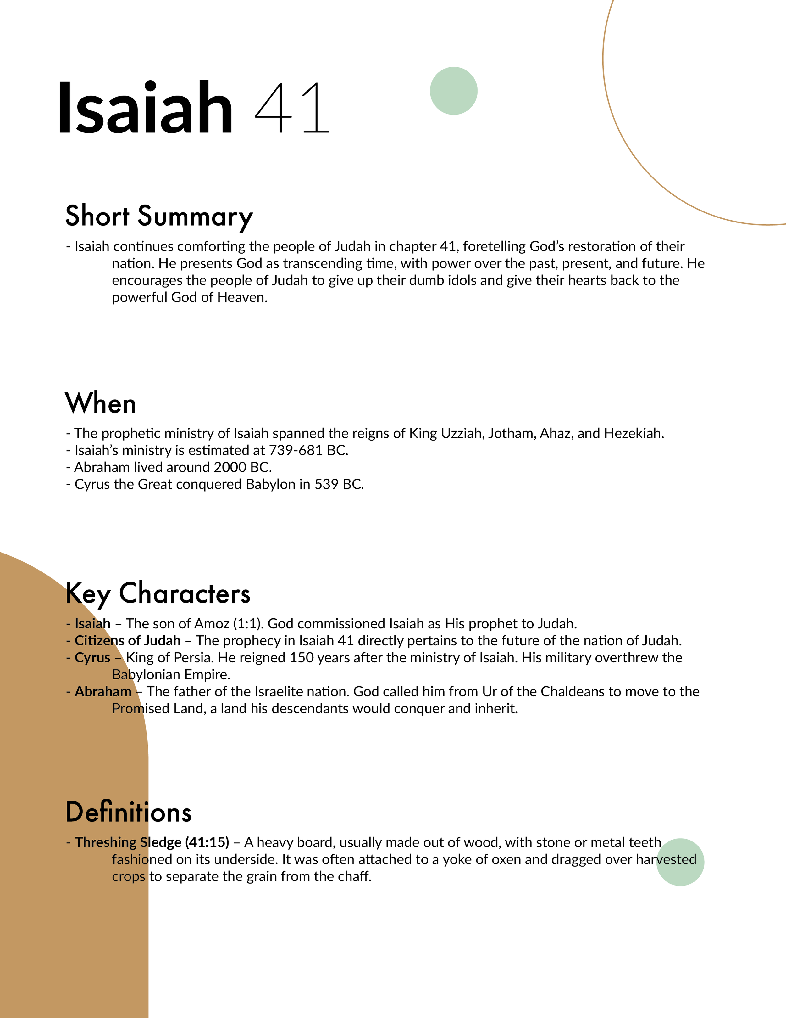 Isaiah 41 Bible Study and Explanation