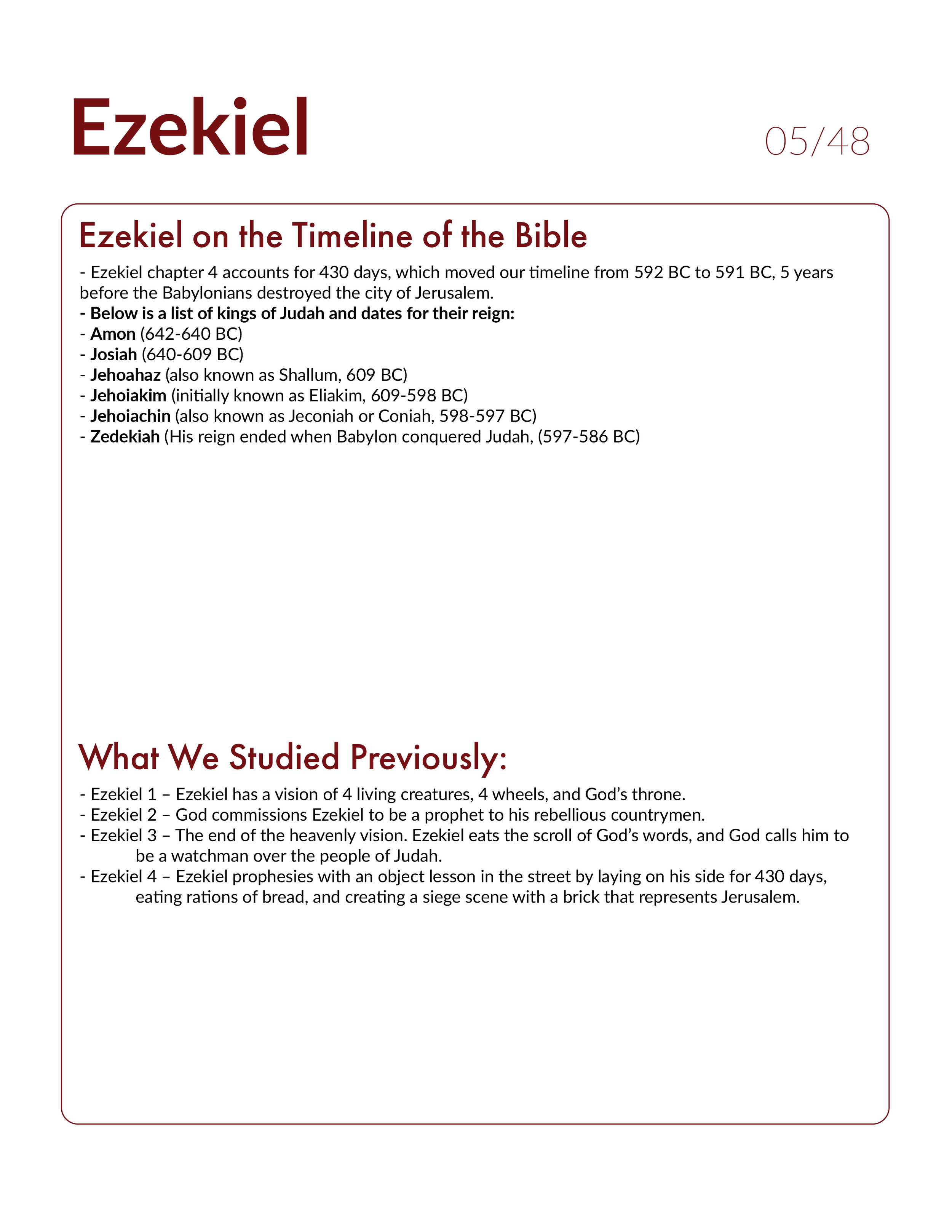 Ezekiel 5 Bible Study and Outline