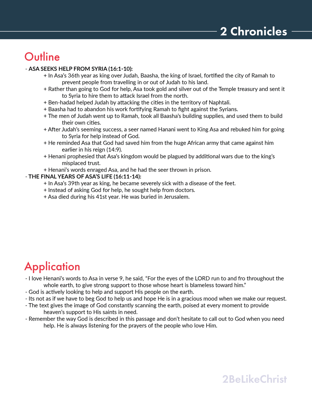 2 chronicles 16 20 summary