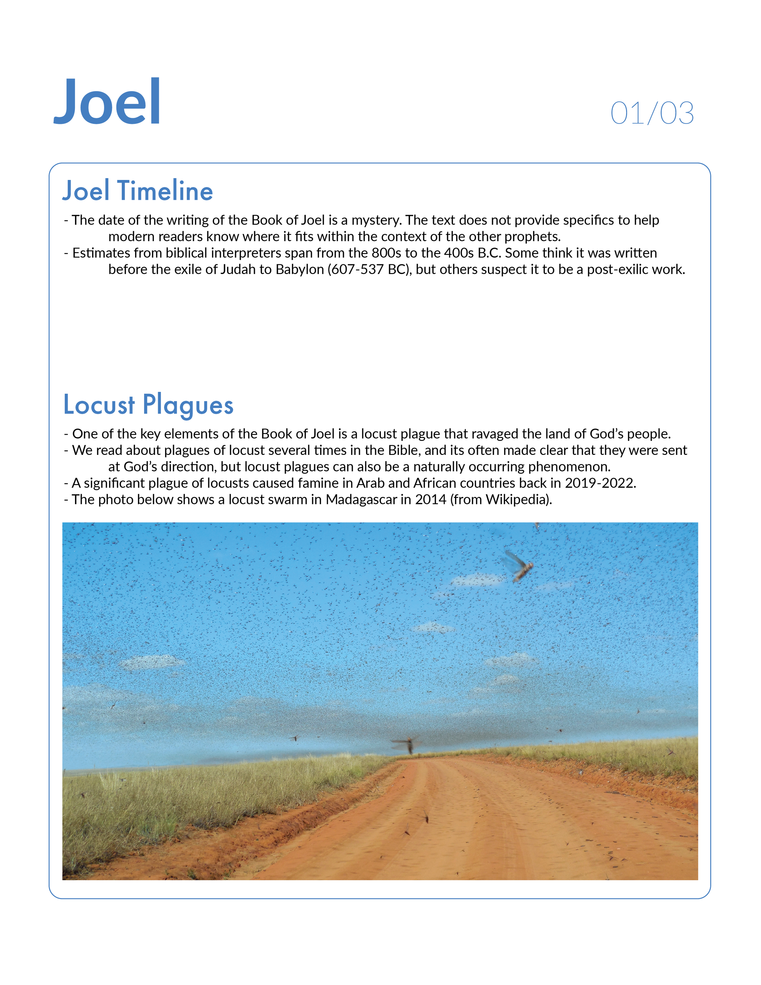 Joel 1 - Chapter Summary and Outline-01