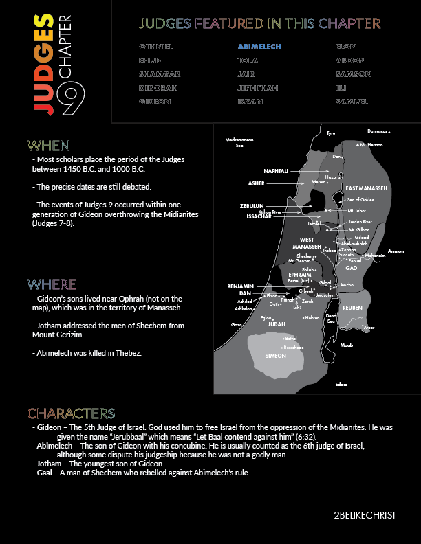Judges 9 Summary 5 Minute Bible Study 2BeLikeChrist judges-9-summary-5-minute-bible-study-2belikechrist