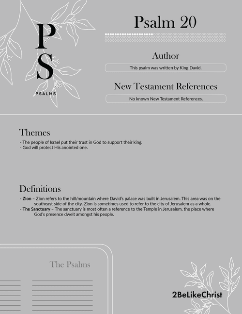 Psalm 20 Summary - 5 Minute Bible Study — 2BeLikeChrist